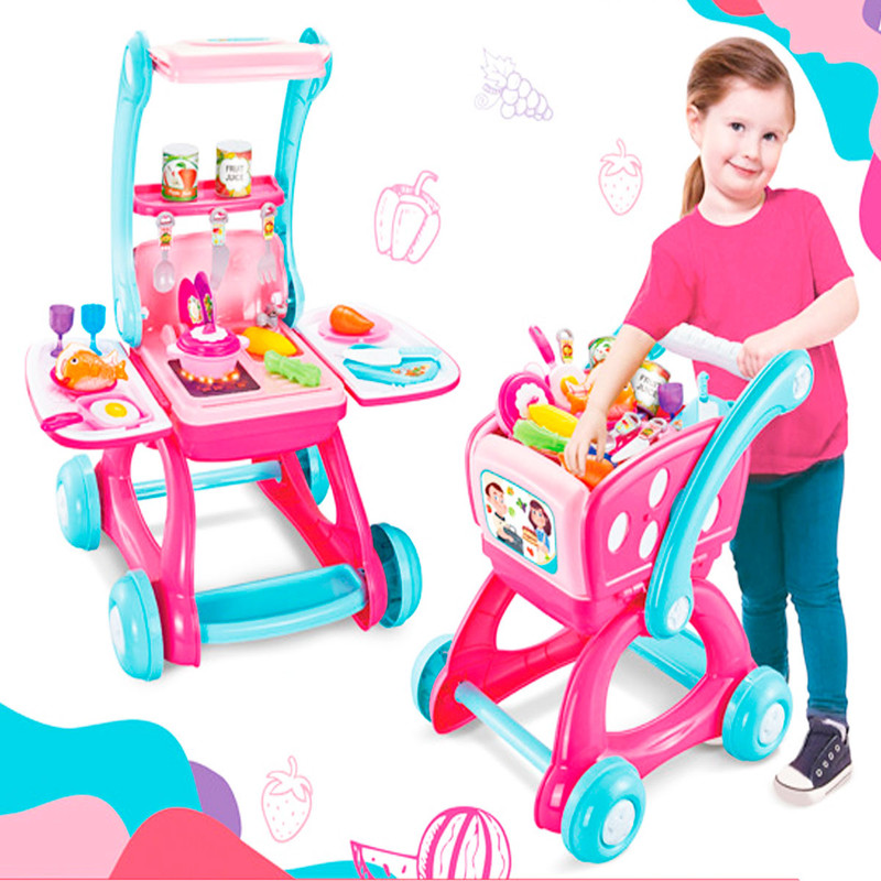 Foto 4 pulgar | Carrito De Cocina Generico 2 En 1 Color Rosa