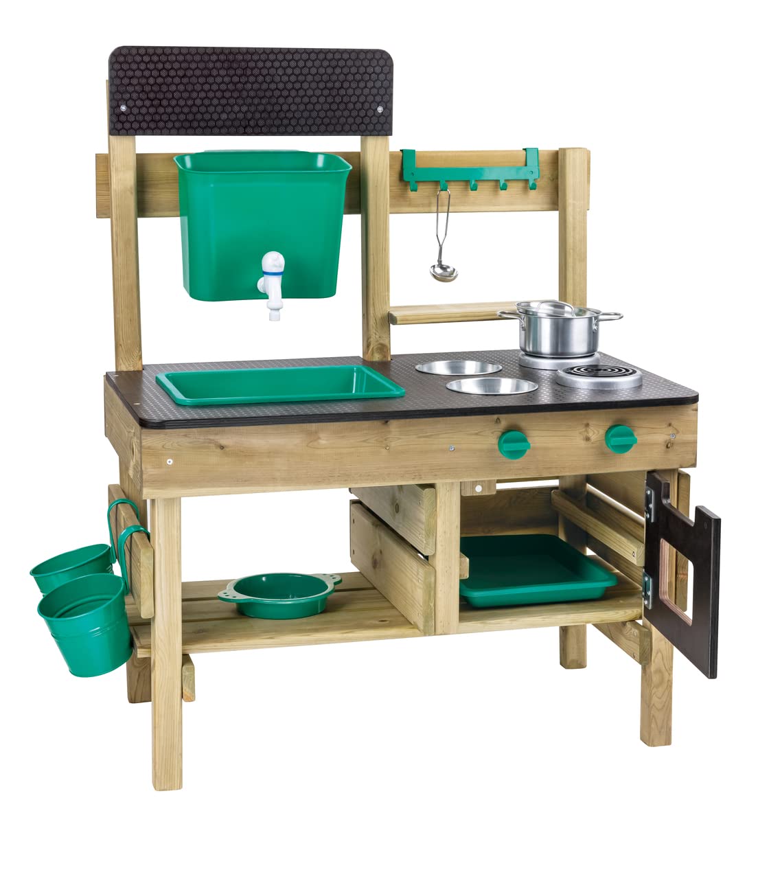 Juego De Juguetes De Cocina Para Exteriores Hape Mud Kitchen Wood, 3 Años O Más - Venta Internacional.