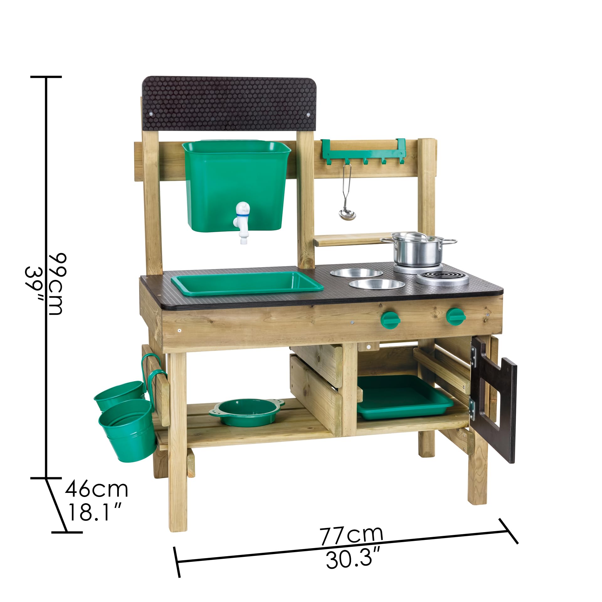 Foto 3 | Juego De Juguetes De Cocina Para Exteriores Hape Mud Kitchen Wood, 3 Años O Más - Venta Internacional.