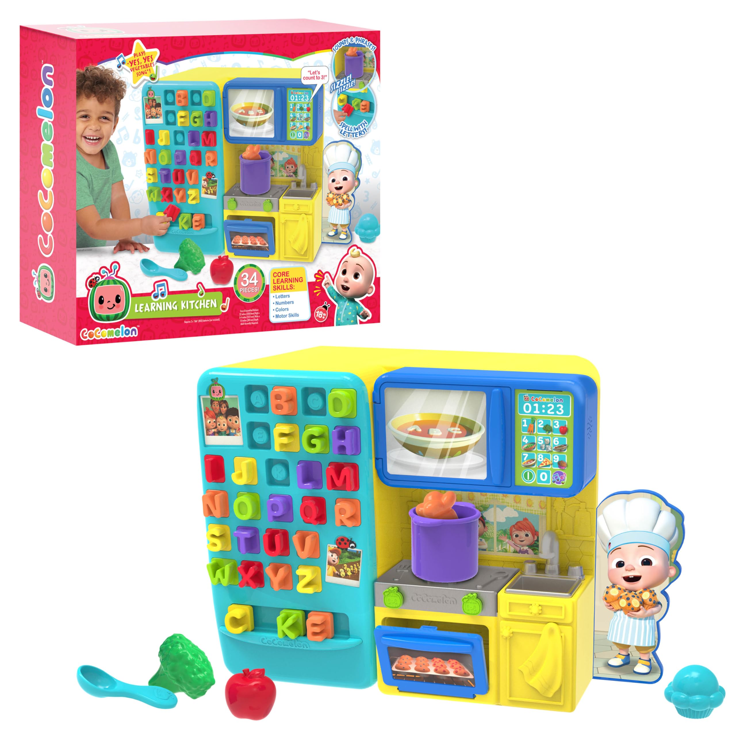 Foto 2 pulgar | Set Just Play Cocomelon Learning Kitchen, 34 Piezas - Venta Internacional.