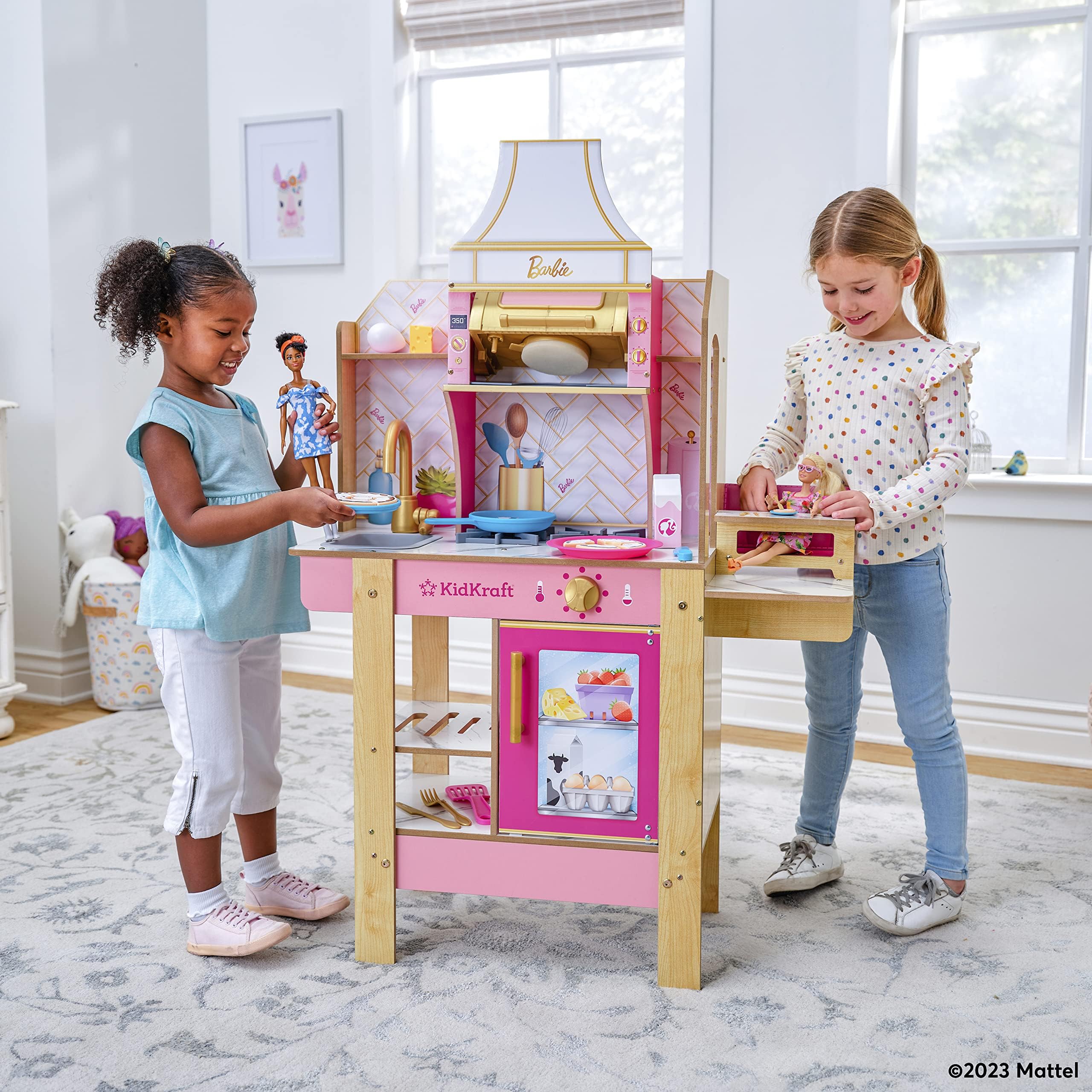 Foto 2 | Juega Kitchen Kidkraft Cook Con Barbie™ Con Luces Y Sonidos - Venta Internacional.