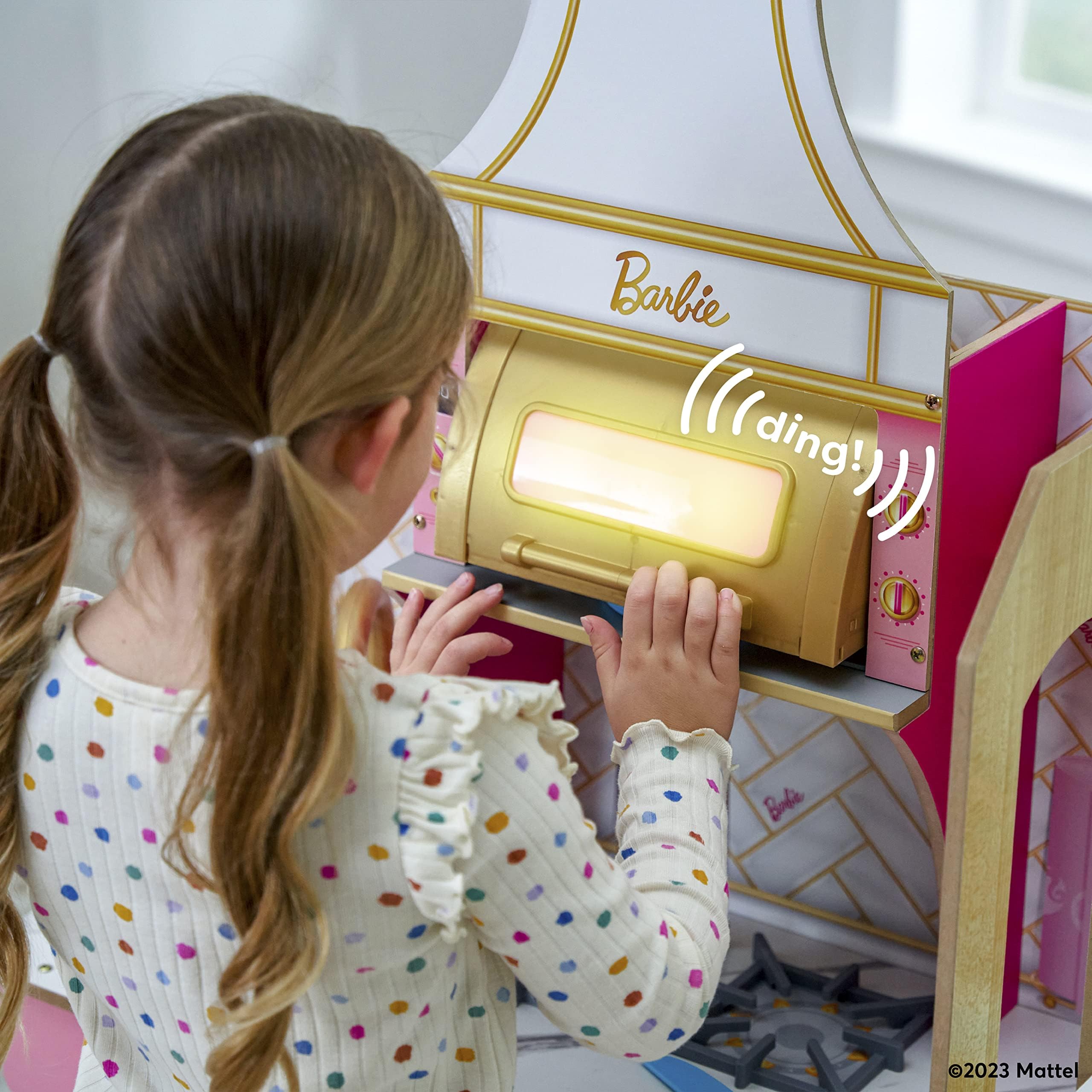 Foto 5 pulgar | Juega Kitchen Kidkraft Cook Con Barbie™ Con Luces Y Sonidos - Venta Internacional.