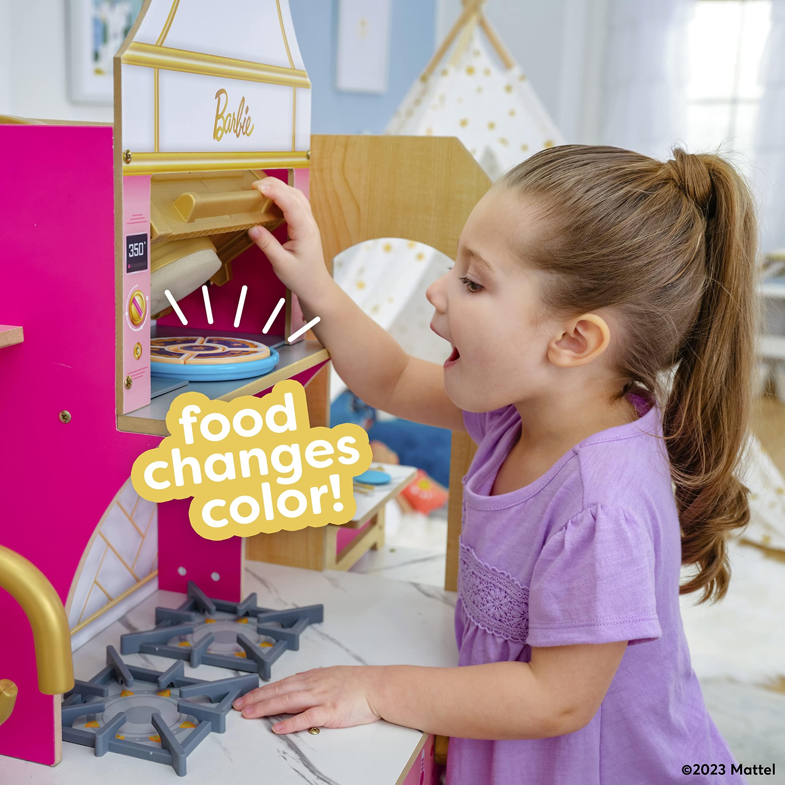 Foto 6 pulgar | Juega Kitchen Kidkraft Cook Con Barbie™ Con Luces Y Sonidos - Venta Internacional.