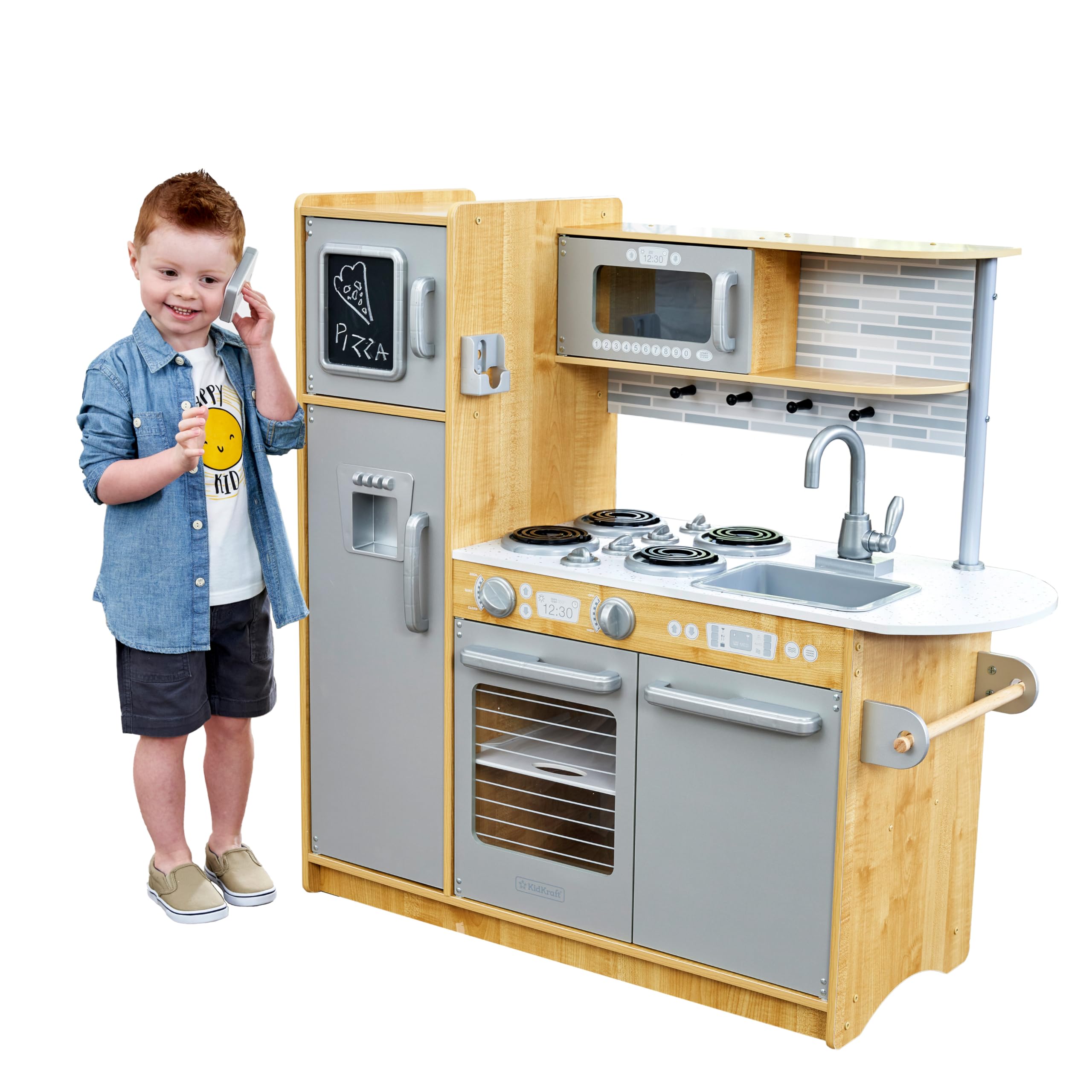 Foto 2 pulgar | Play Kitchen Kidkraft Uptown De Madera Natural Con Accesorios - Venta Internacional.