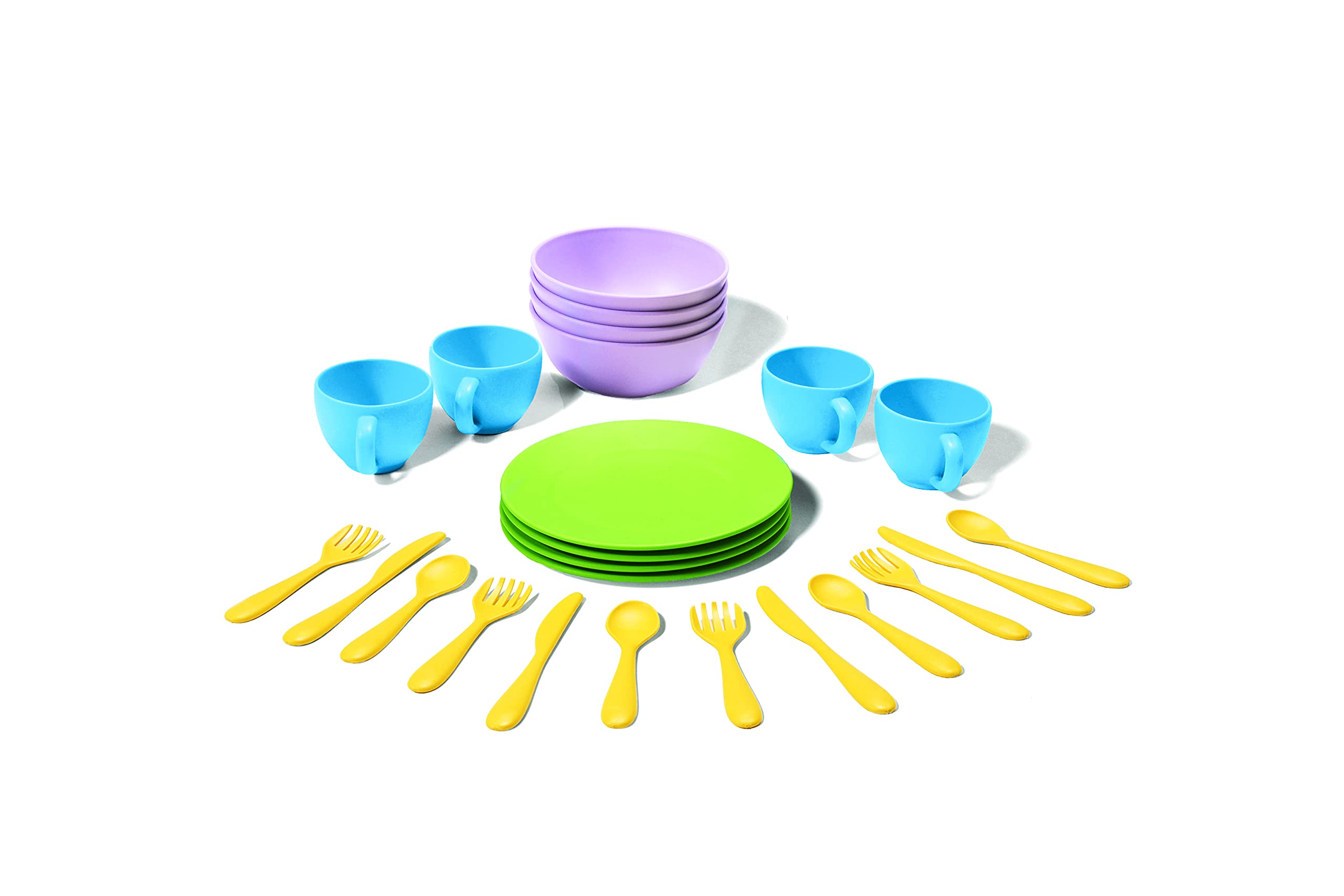 Juego De Platos De Plástico Green Toys, Apto Para Lavavajillas, Fabricado En Ee. Uu. - Venta Internacional.