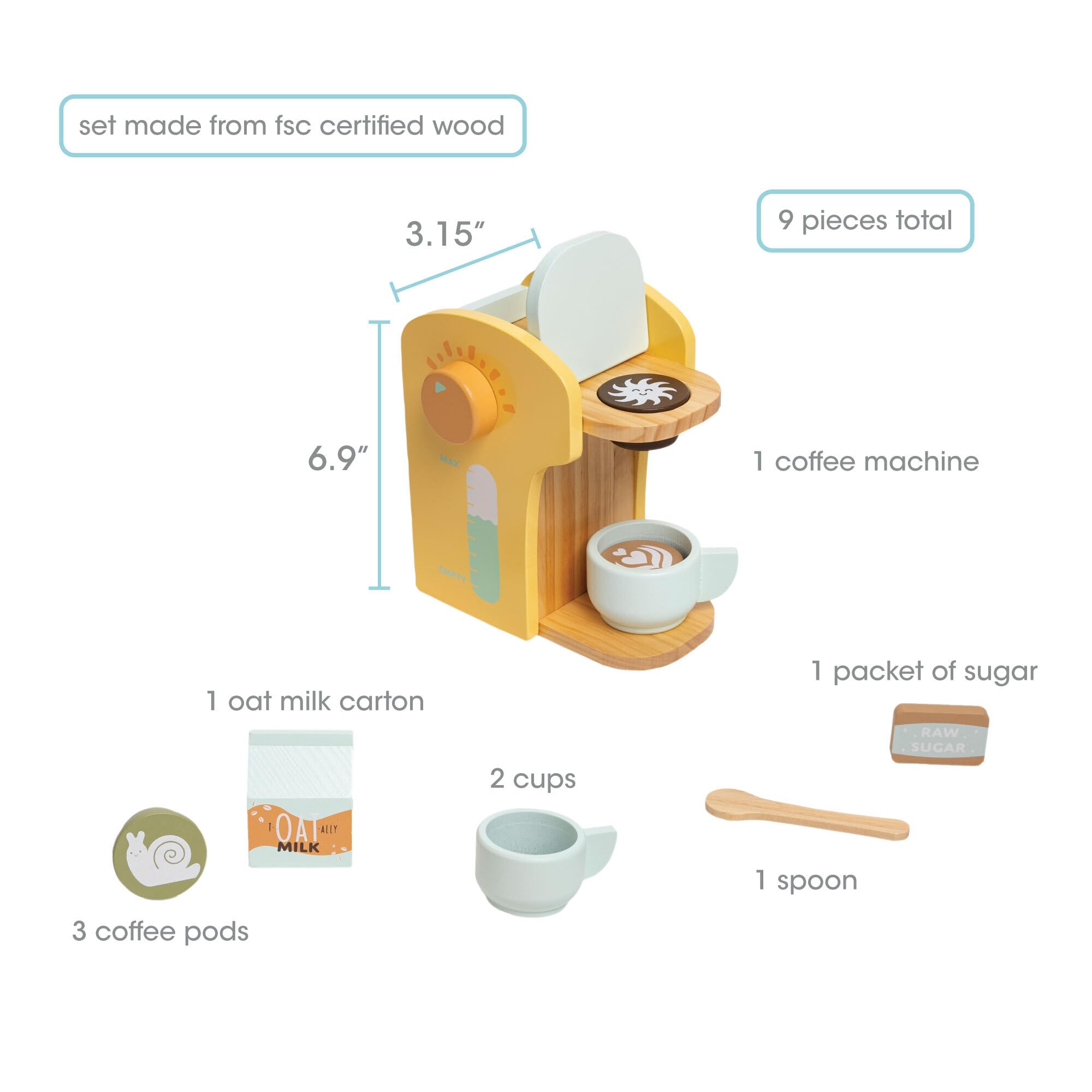 Foto 4 pulgar | Cafetera De Juguete Pearhead Barista En Formación Desde Hace Más De 3 Años - Venta Internacional.