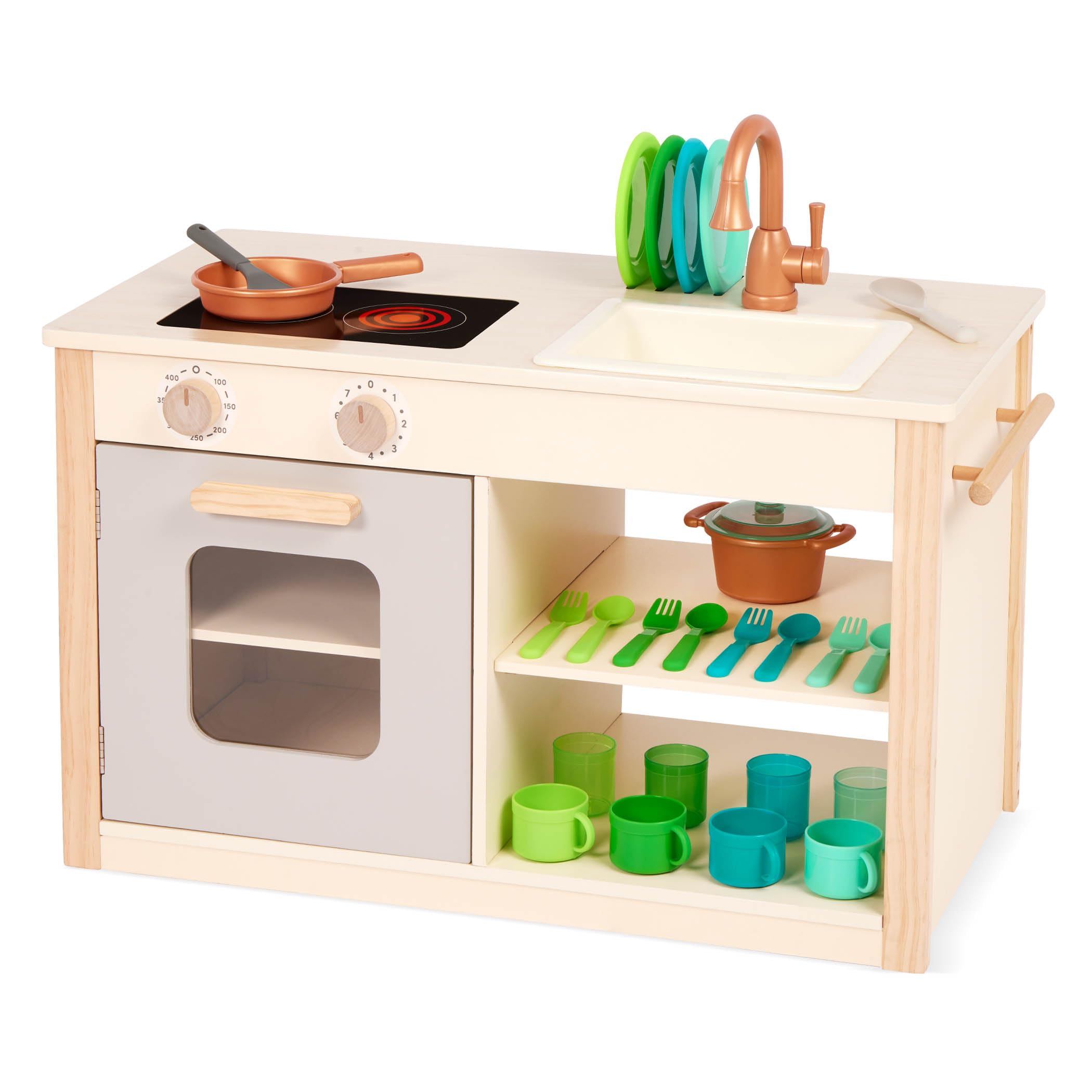 Play Kitchen & Market Battat Apto Para Niños Pequeños Con 25 Acc - Venta Internacional.