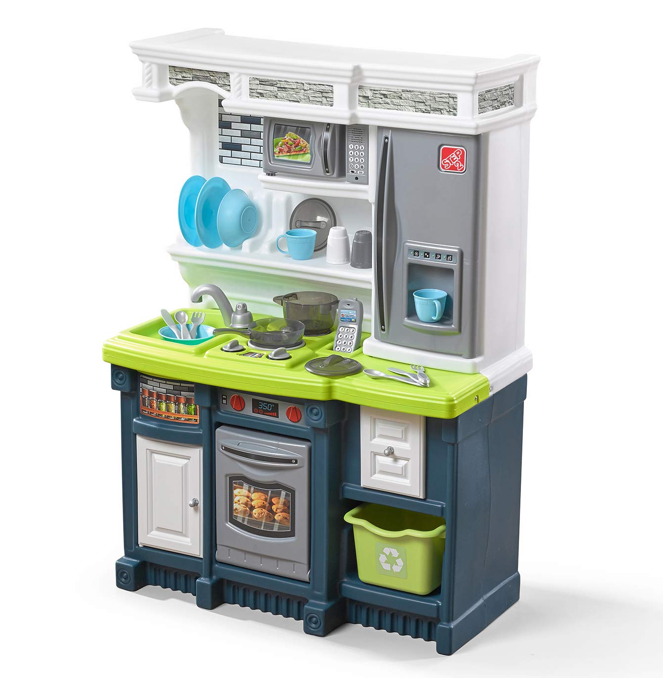 Cocina Personalizada Playhouse Step2 Lifestyle Con Cocineta Azul - Venta Internacional.