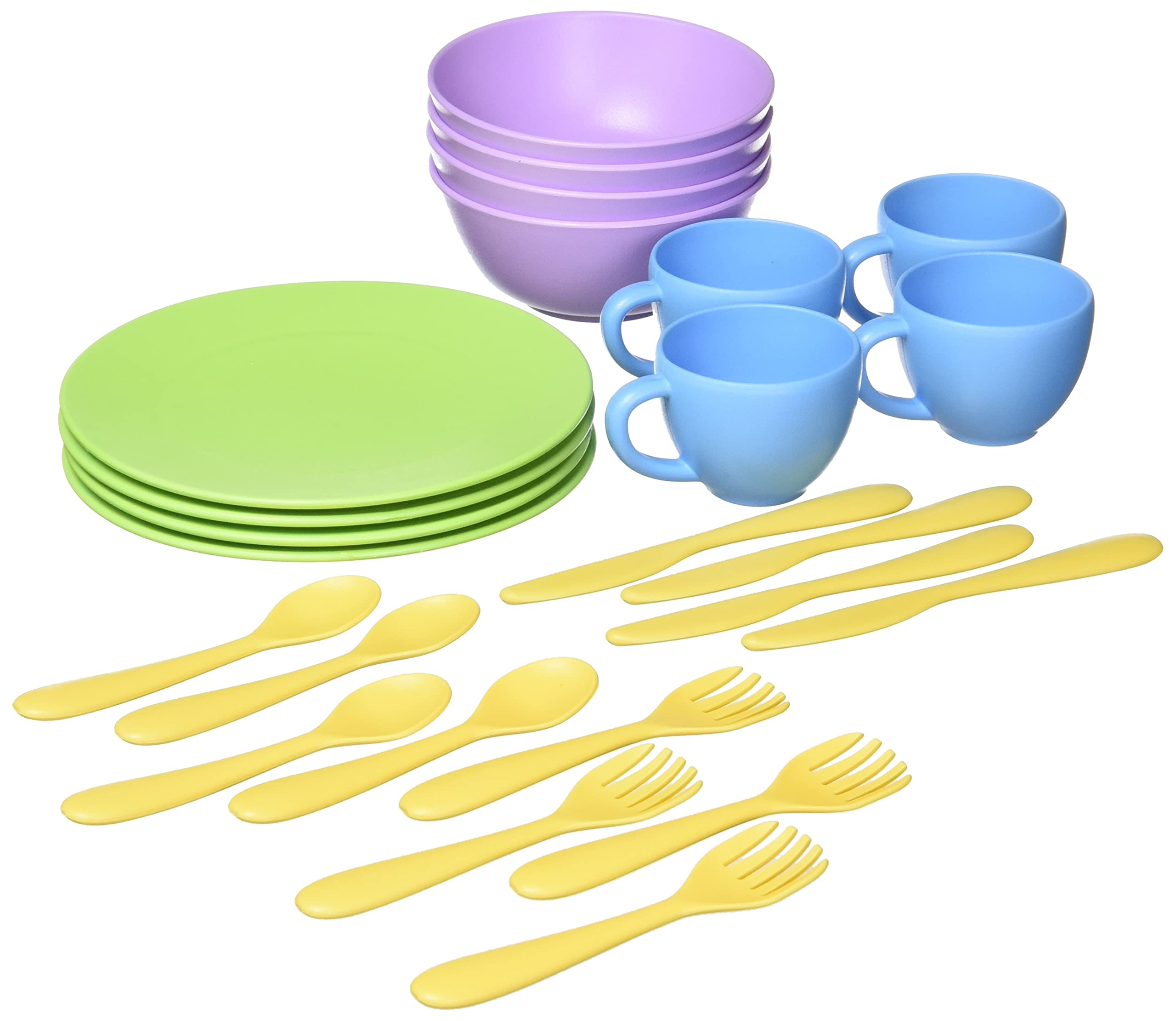 Juego De Platos Green Toys, 4 Tazas, Fabricado En Ee. Uu. - Venta Internacional.