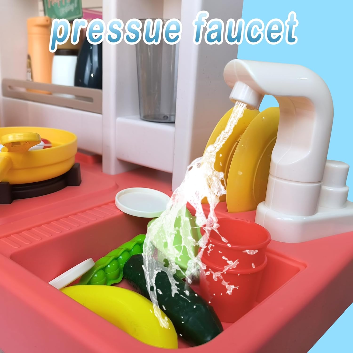 Foto 9 pulgar | Cocinita Juguete Infantil Beibegood Spray Kitchen Am062 50pz