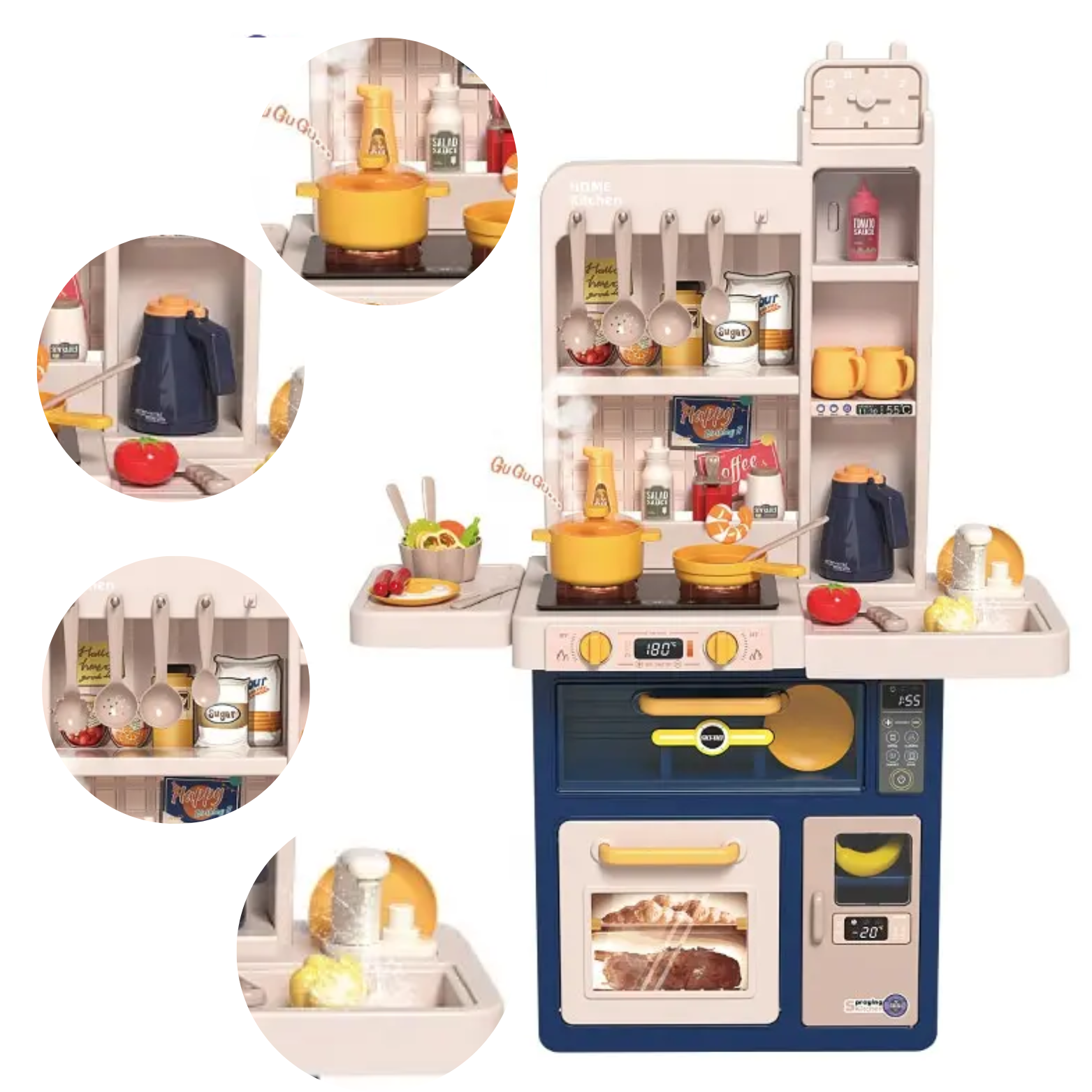 Foto 8 pulgar | Cocinita Infantil Beibegood Spray Modern Kitchen Am061 47 Pz
