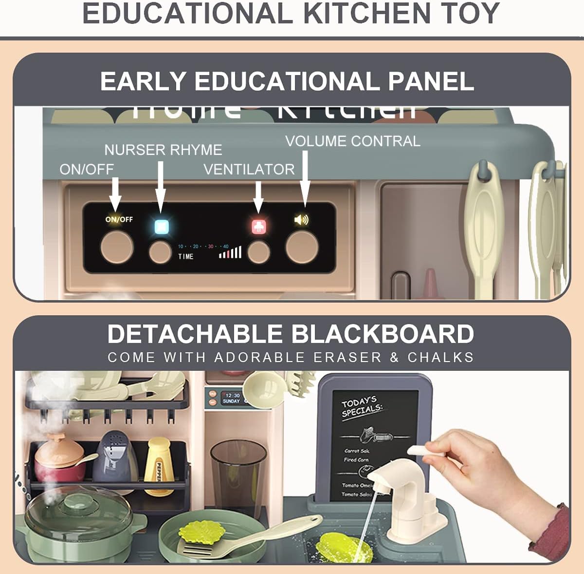 Foto 7 pulgar | Cocinita Infantil Beibegood Spraying Mist Kitchen Am066 43pz