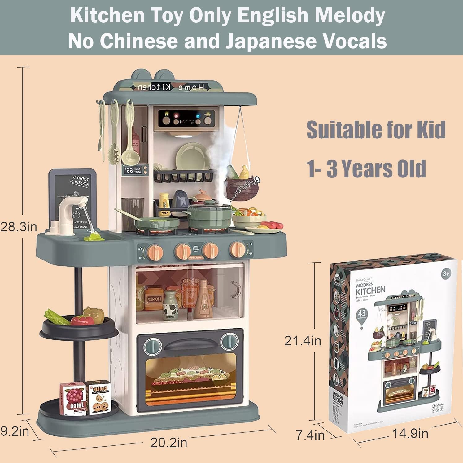 Foto 9 pulgar | Cocinita Infantil Beibegood Spraying Mist Kitchen Am066 43pz
