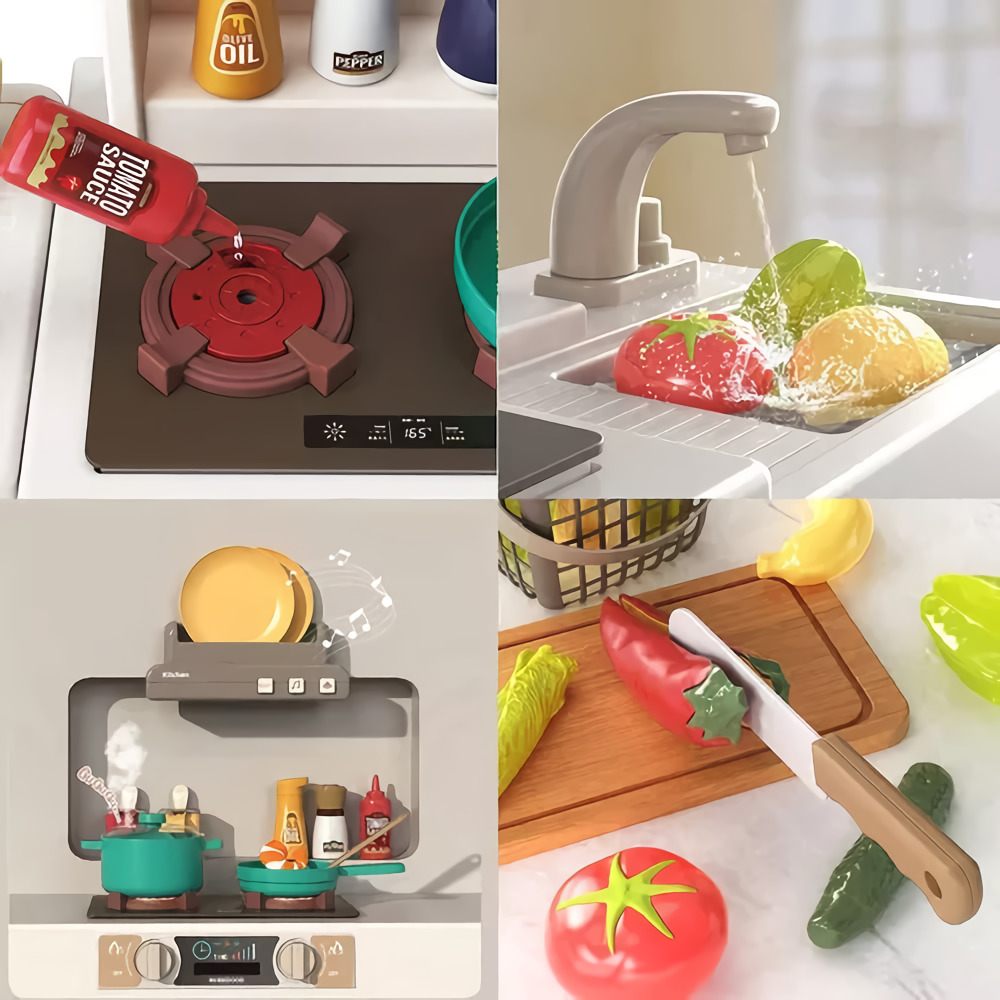 Foto 6 pulgar | Cocinita Infantil Beibegood Spray Modern Kitchen Am070 49 Pz