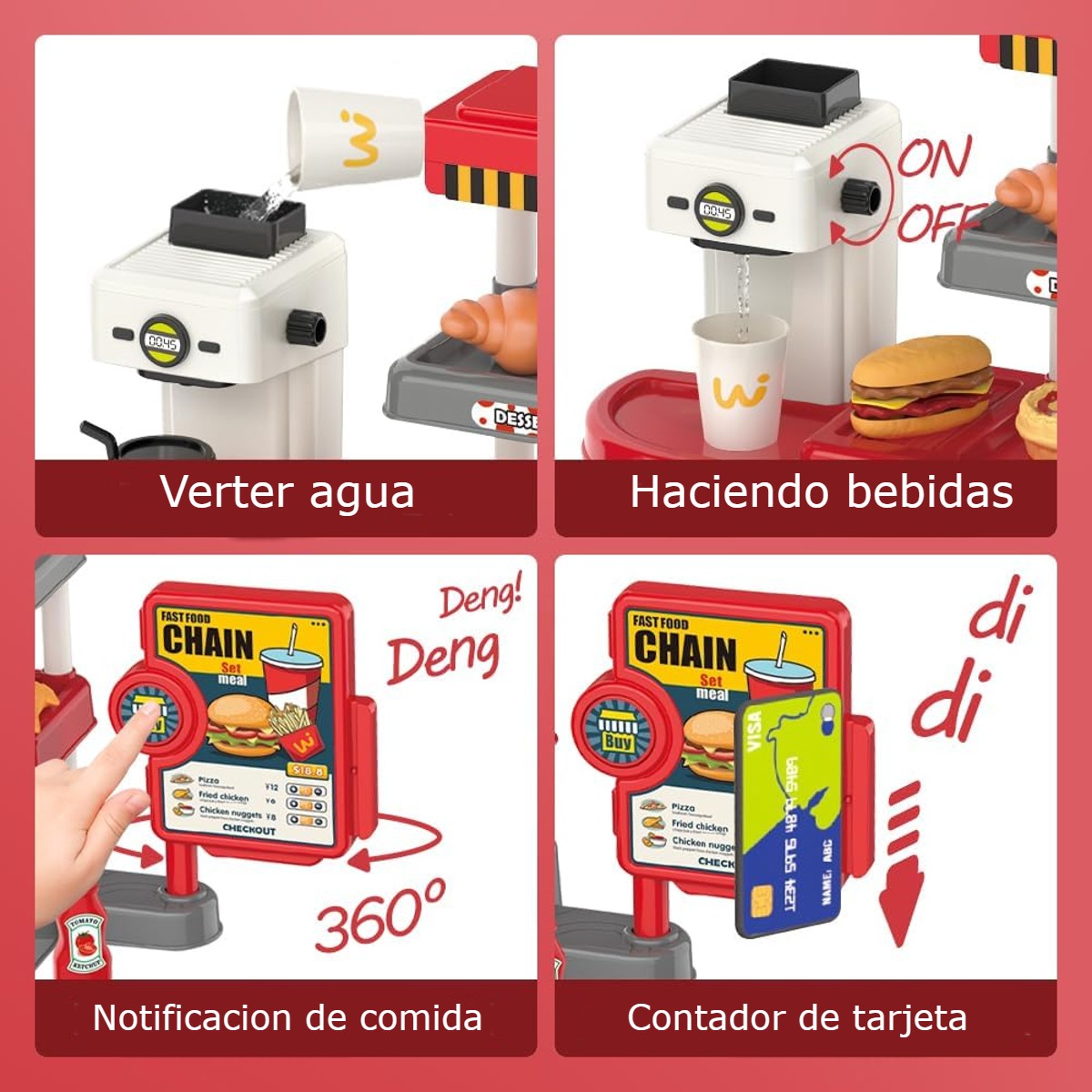 Foto 4 pulgar | Juego De Supermercado Con Agua, Luz Y Sonido