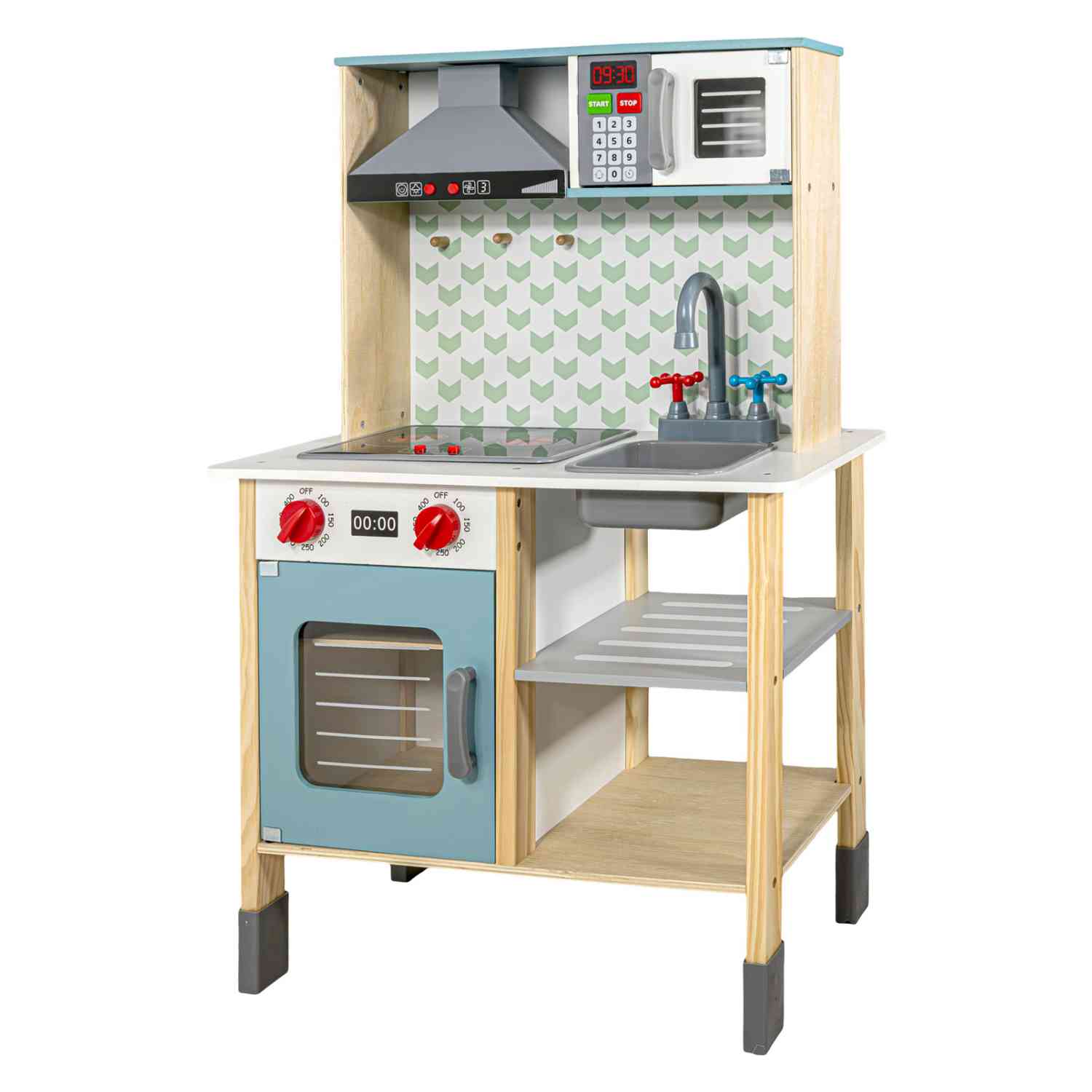 Cocinita Juguete Niña Madera 23pz Luz Sonido Pizarron