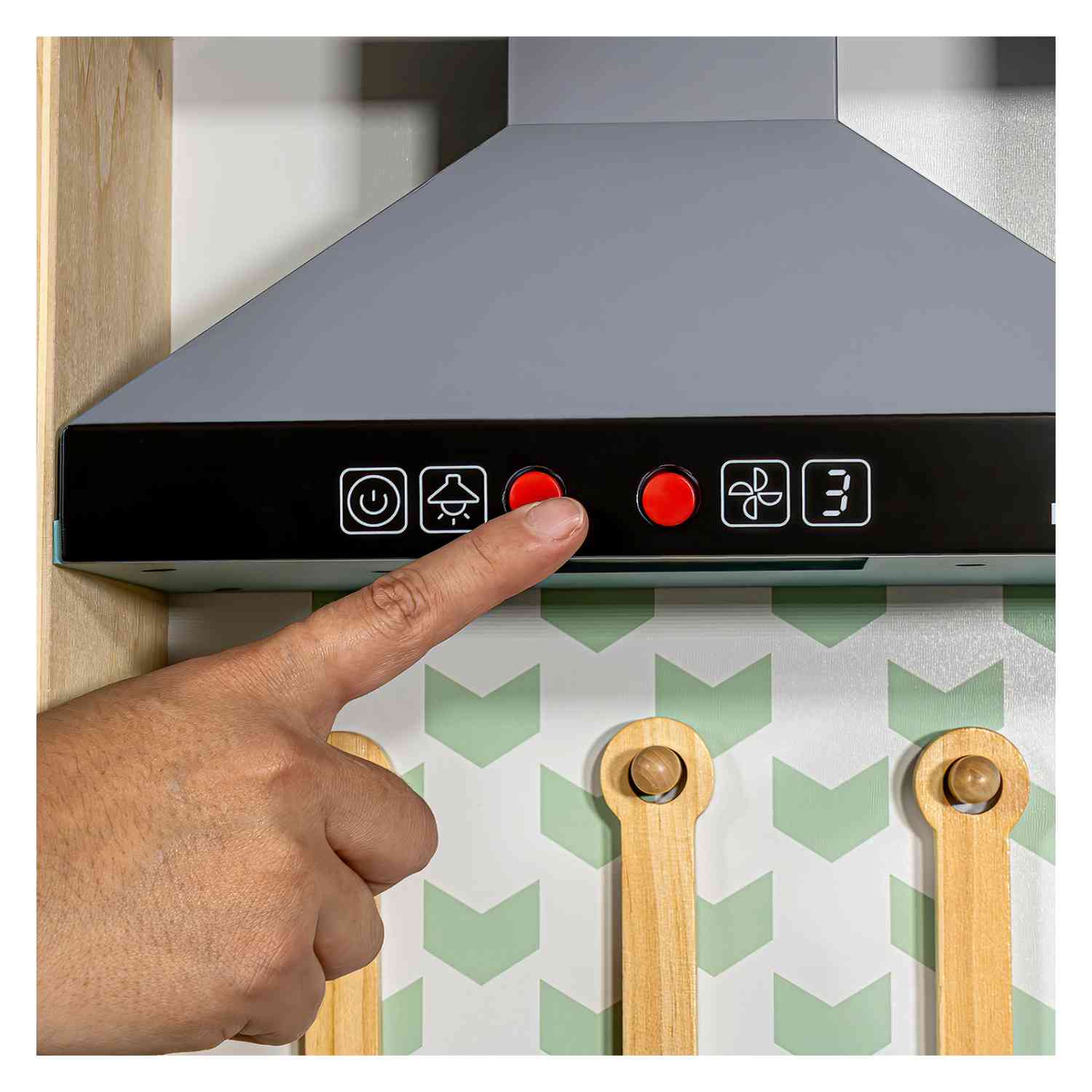 Foto 4 pulgar | Cocinita Juguete Niña Madera 23pz Luz Sonido Pizarron
