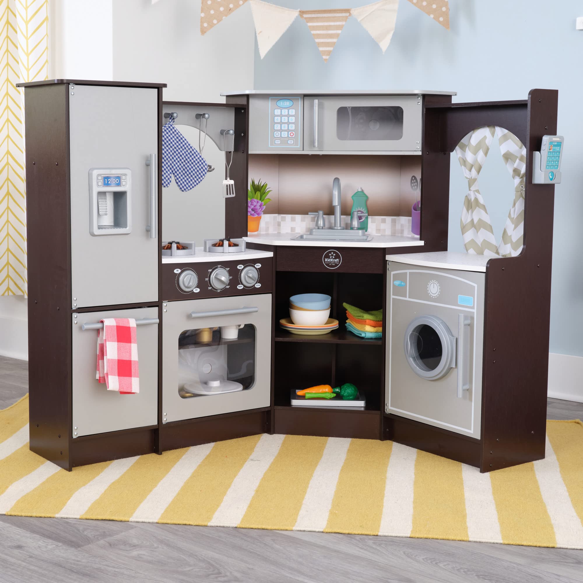 Foto 4 pulgar | Juega Kitchen Kidkraft Ultimate Corner Con Luces Y Sonidos 3+ - Venta Internacional.