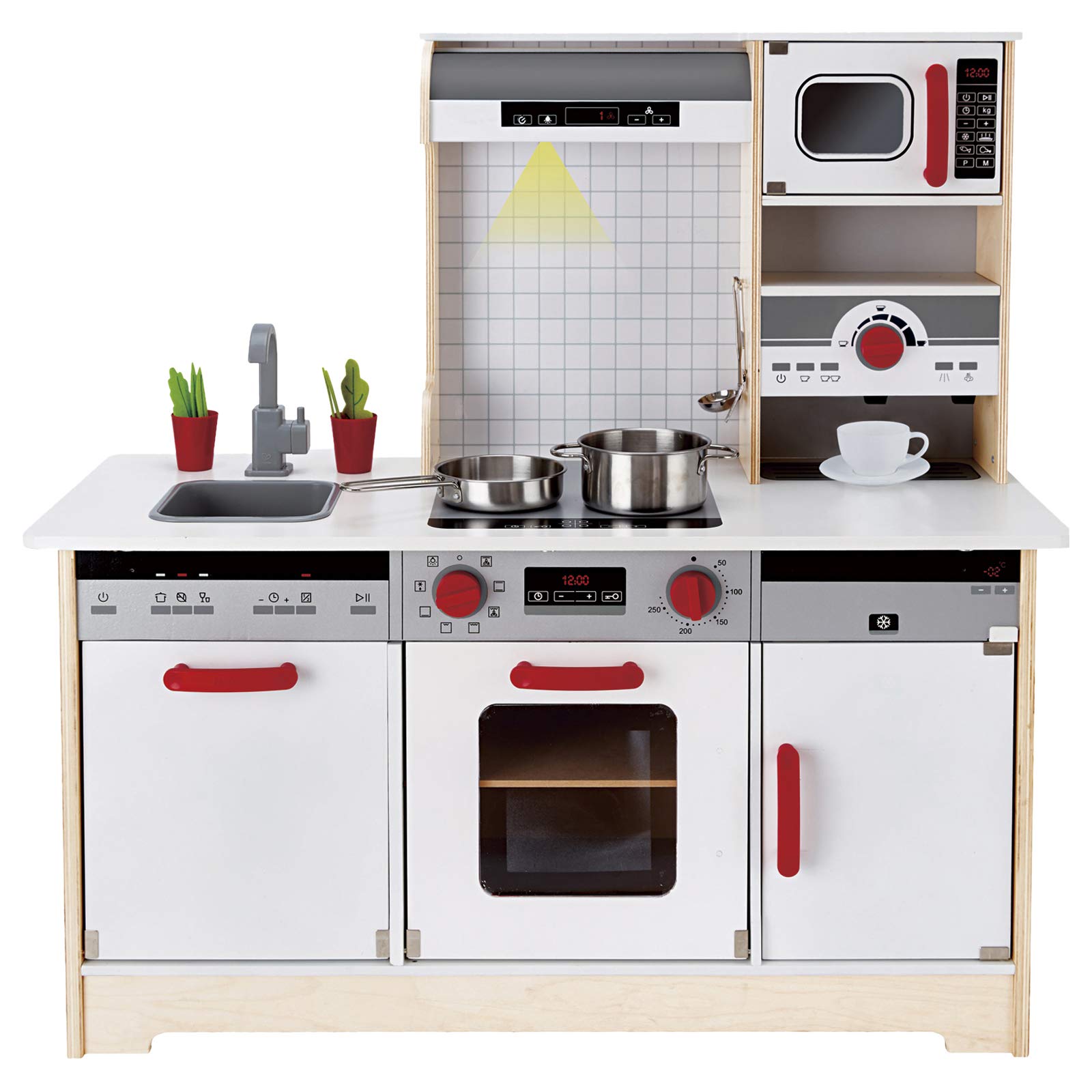 Foto 3 pulgar | Todo-en-1 Play Kitchen Hape Kids De Madera Con Accesorios, Color Blanco - Venta Internacional.