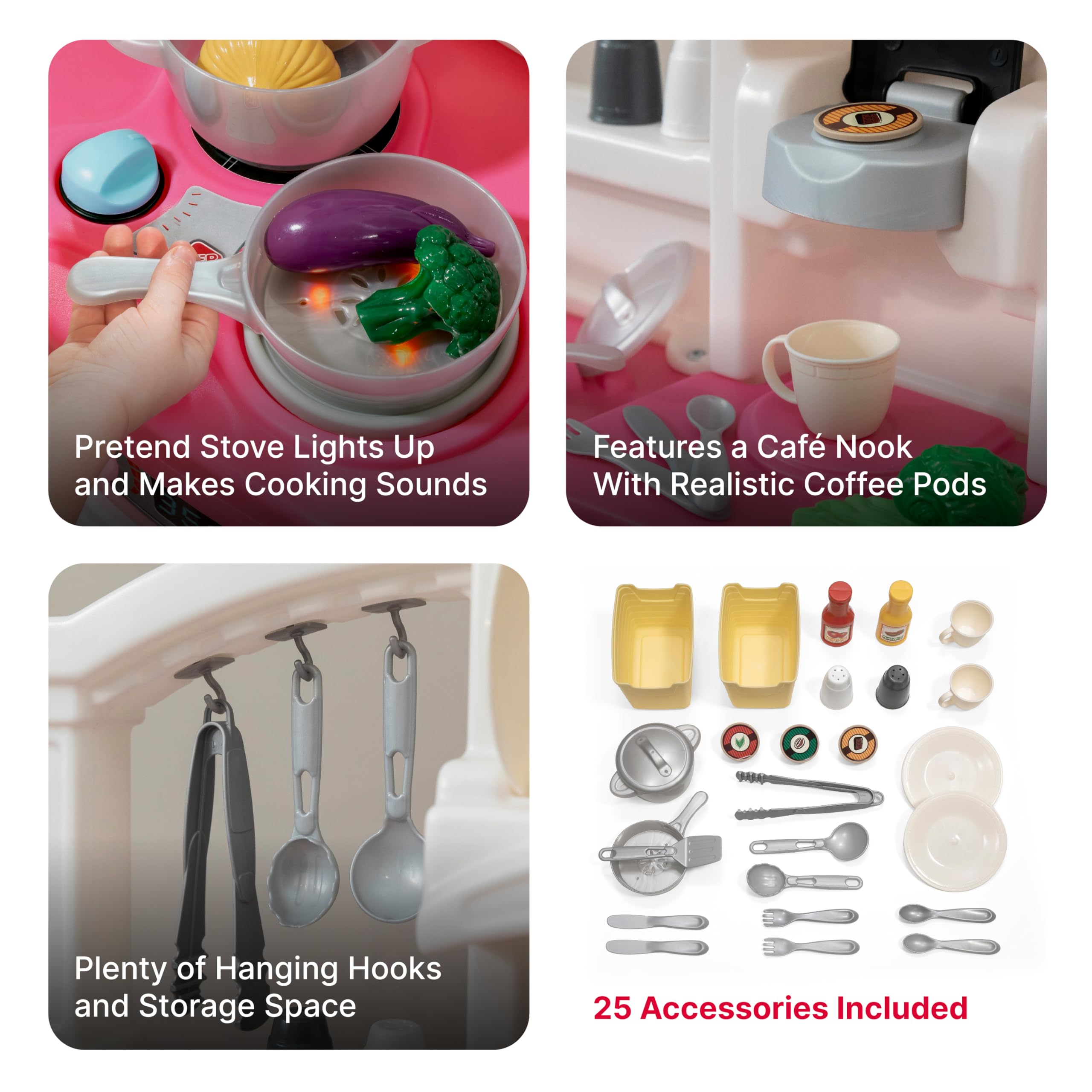Foto 3 pulgar | Set De Cocina Play Step2 Fun With Friends Kids Kitchen, Color Rosa - Venta Internacional.