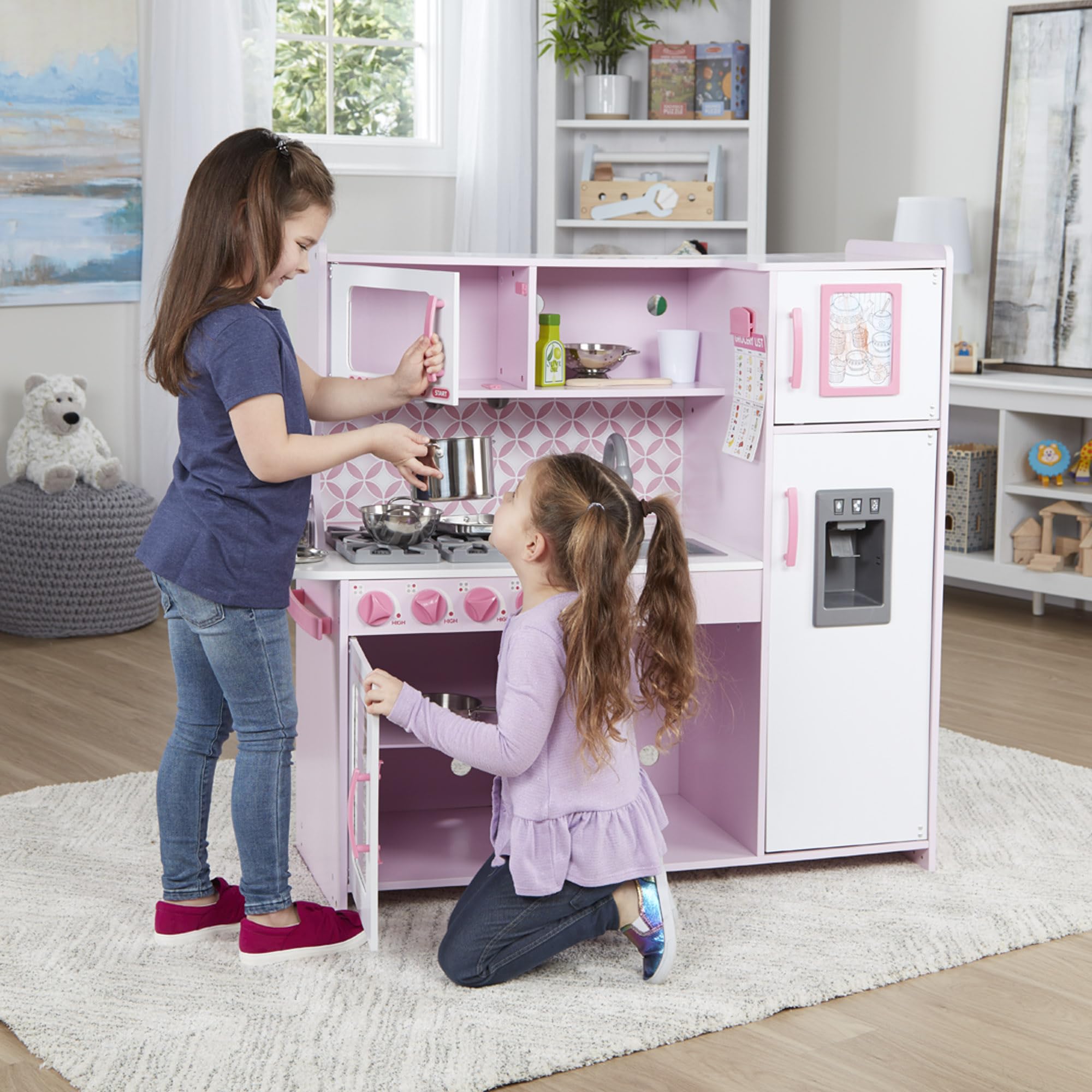 Foto 2 | Cupcake Melissa & Doug De Toy Kitchen, Color Rosa Y Blanco, Con Dispensador De Hielo - Venta Internacional.