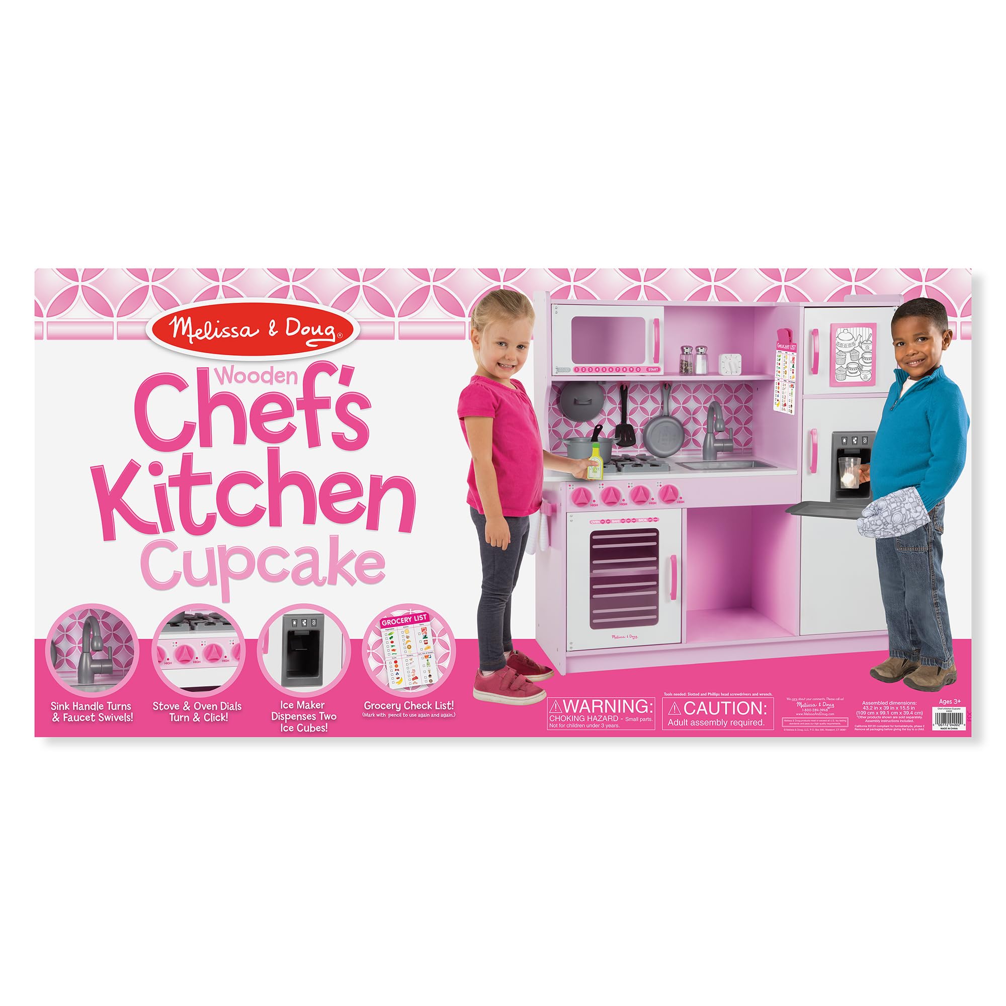 Foto 4 pulgar | Cupcake Melissa & Doug De Toy Kitchen, Color Rosa Y Blanco, Con Dispensador De Hielo - Venta Internacional.