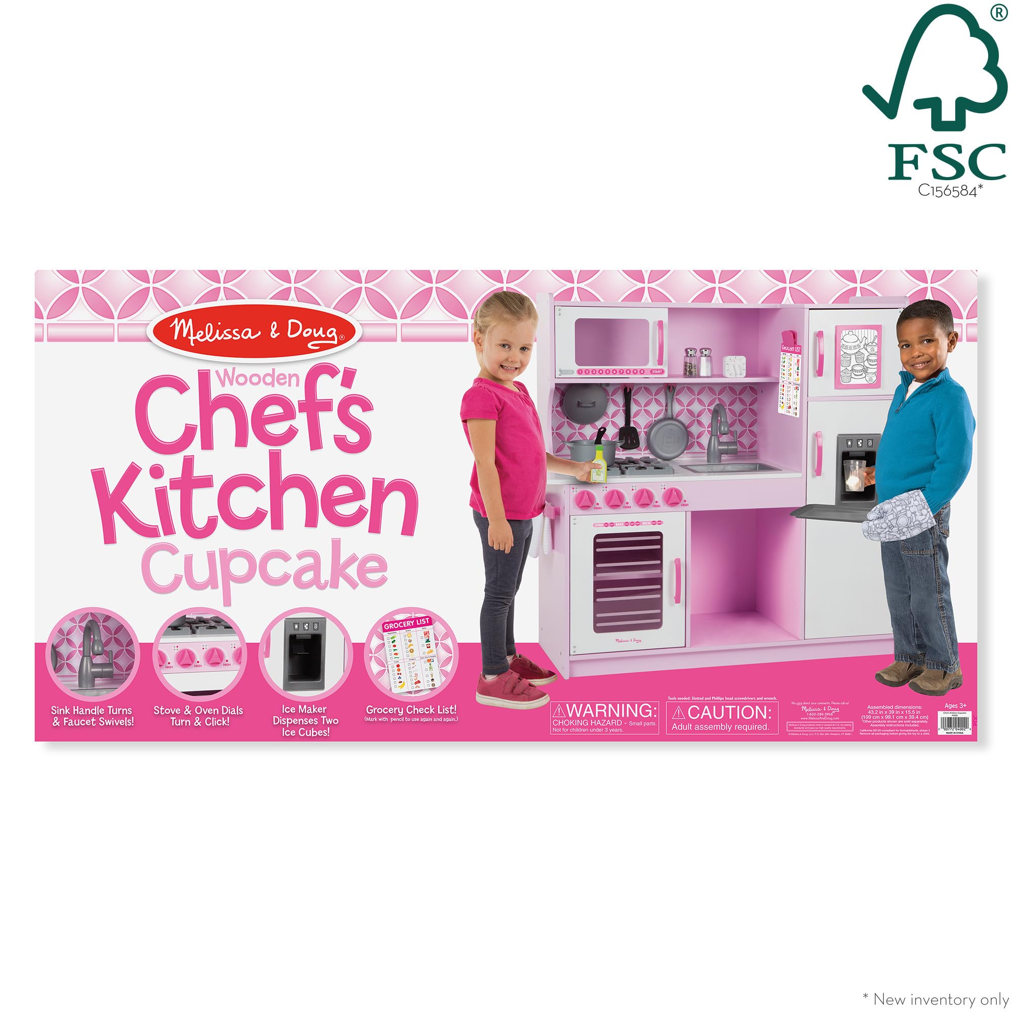 Foto 5 pulgar | Cupcake Melissa & Doug De Toy Kitchen, Color Rosa Y Blanco, Con Dispensador De Hielo - Venta Internacional.