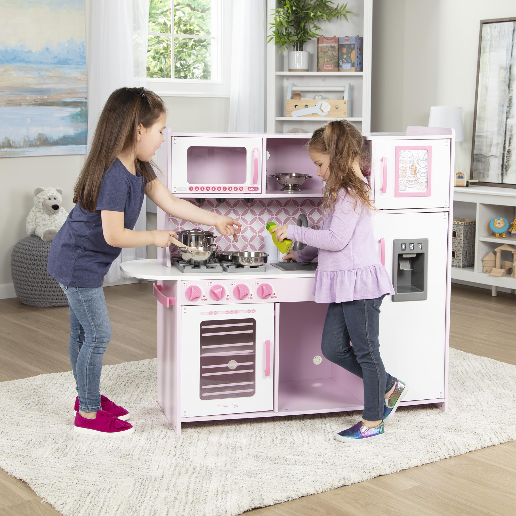 Foto 6 | Cupcake Melissa & Doug De Toy Kitchen, Color Rosa Y Blanco, Con Dispensador De Hielo - Venta Internacional.