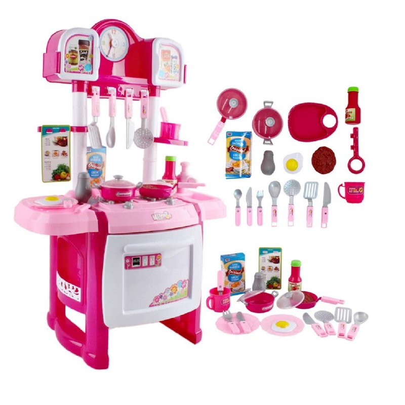 Toy Kitchen Cdztar Pink Educational Con Accesorios Para Niños  - Venta Internacional.