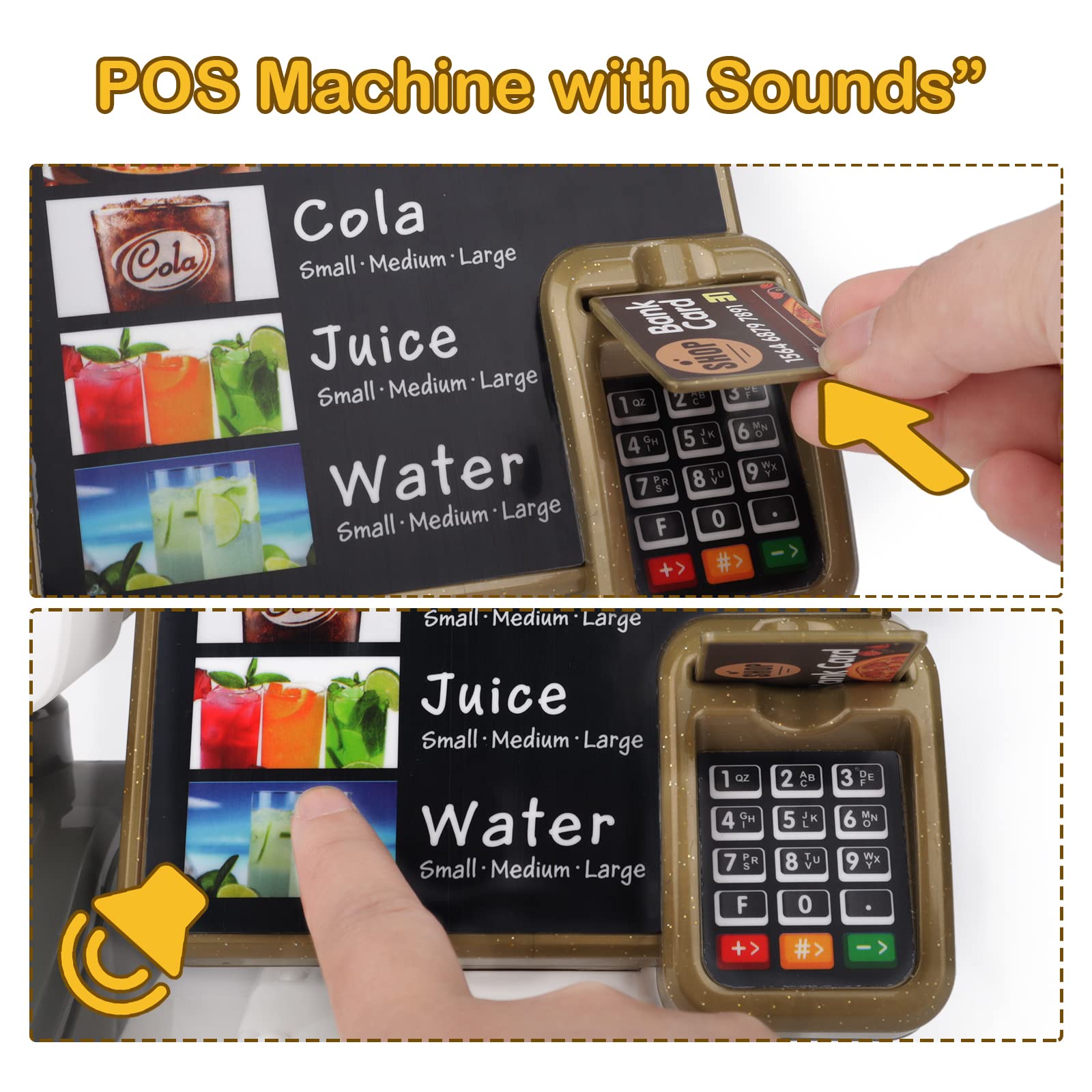 Foto 4 pulgar | Cafetería Pretend Play Con Cafetera Y Caja Registradora 3+ - Venta Internacional.