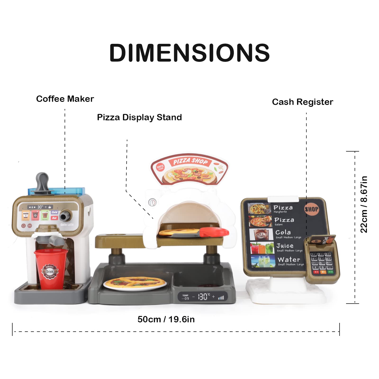 Foto 7 pulgar | Cafetería Pretend Play Con Cafetera Y Caja Registradora 3+ - Venta Internacional.