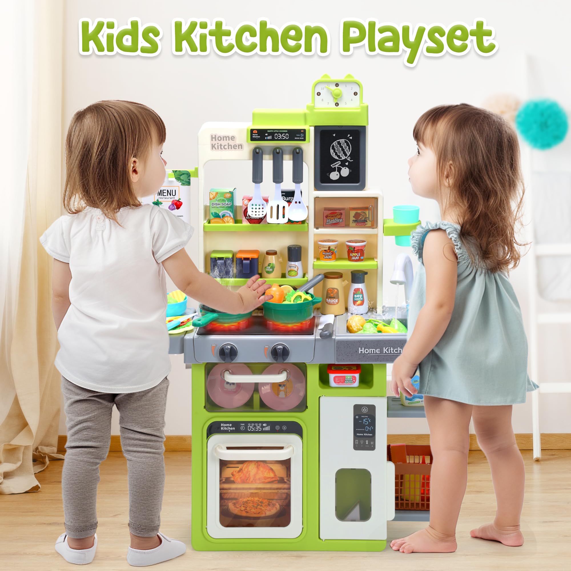 Foto 3 pulgar | Set De Cocina Holyfun Kids Con Sonidos, Luces Y Agua Verde - Venta Internacional.