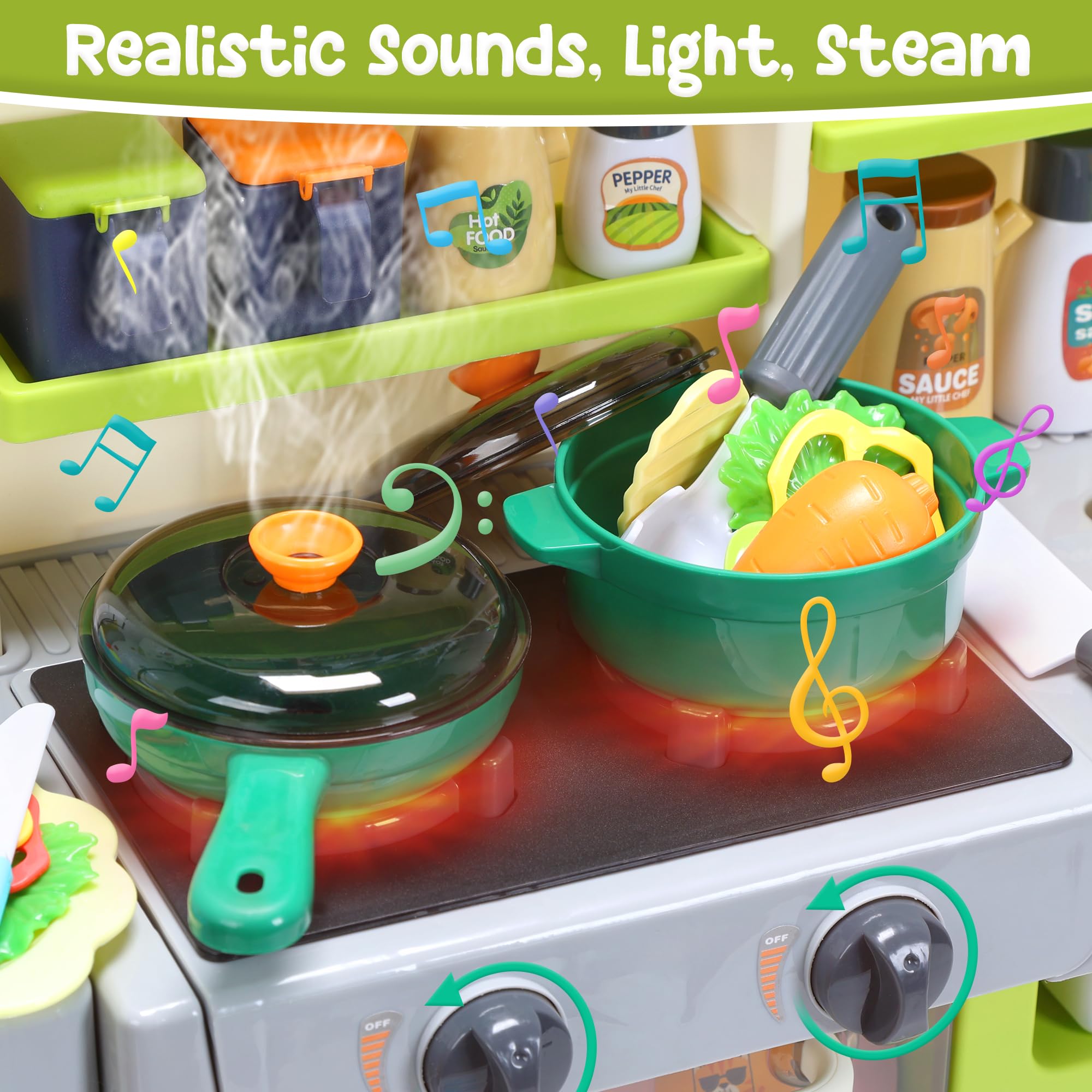 Foto 3 | Set De Cocina Holyfun Kids Con Sonidos, Luces Y Agua Verde - Venta Internacional.