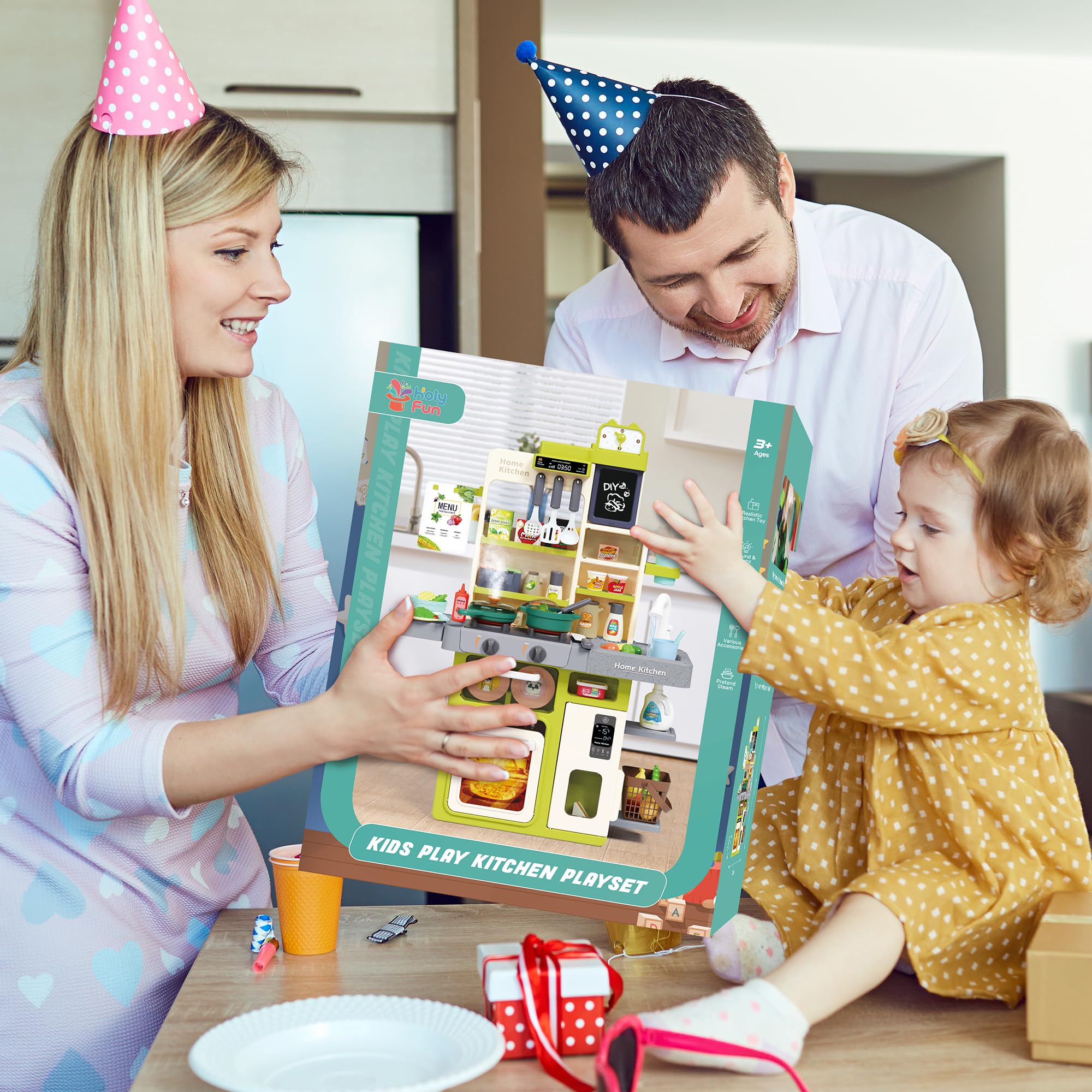Foto 6 | Set De Cocina Holyfun Kids Con Sonidos, Luces Y Agua Verde - Venta Internacional.