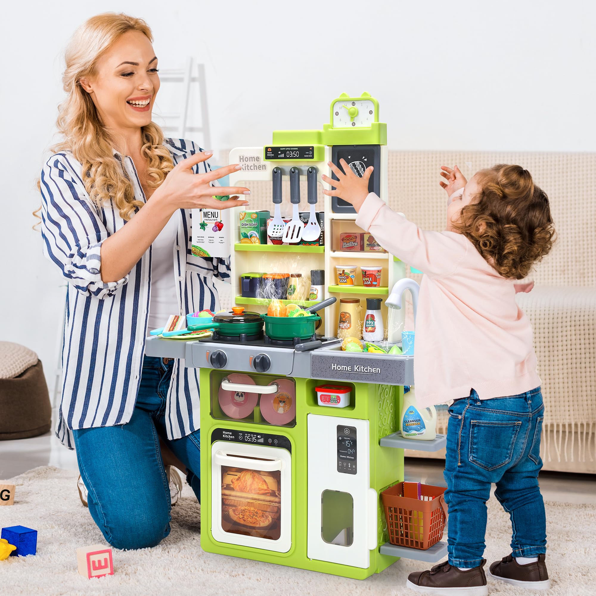Foto 8 pulgar | Set De Cocina Holyfun Kids Con Sonidos, Luces Y Agua Verde - Venta Internacional.