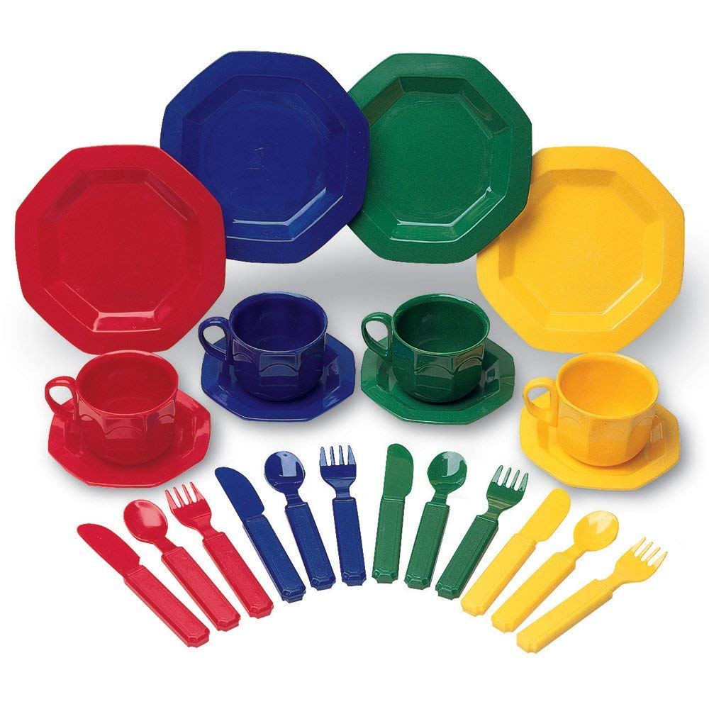 Juego De Platos De Juguete Learning Resources Play Dishes 24 Piezas, 3 O Más - Venta Internacional.