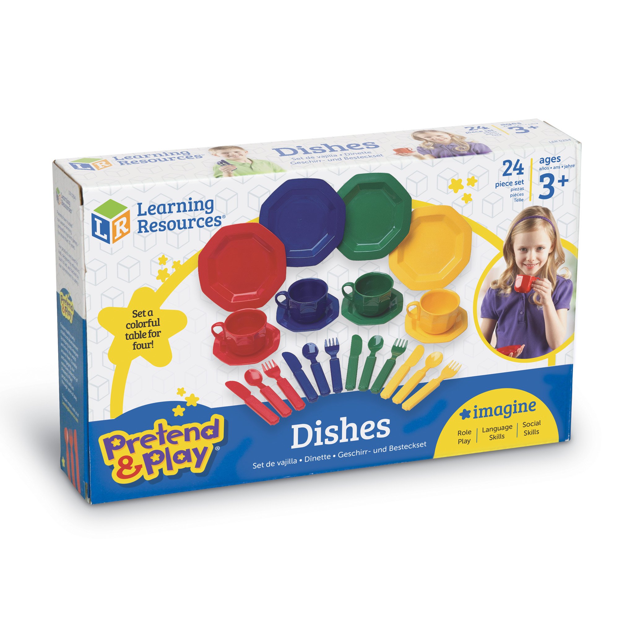 Foto 5 pulgar | Juego De Platos De Juguete Learning Resources Play Dishes 24 Piezas, 3 O Más - Venta Internacional.