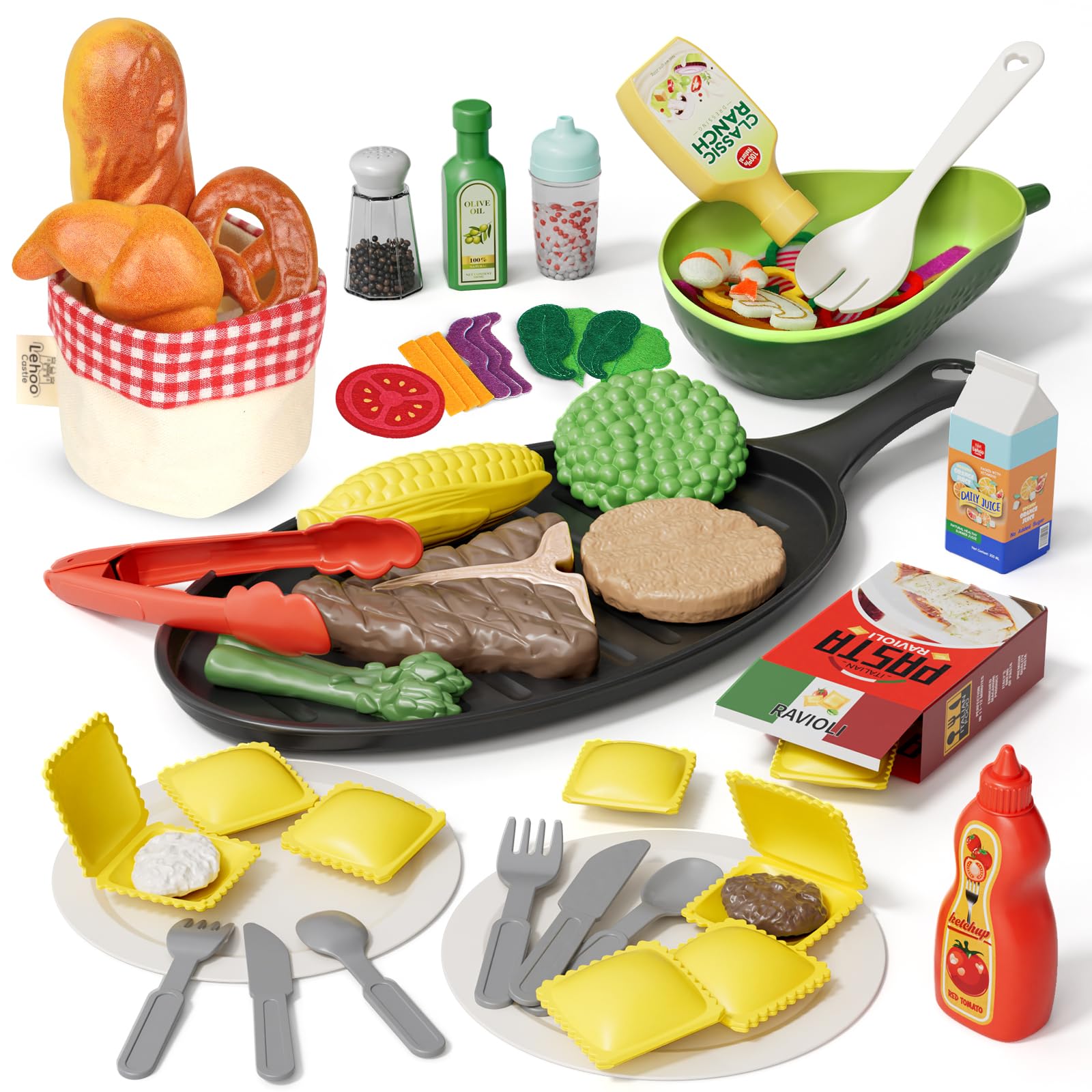 Foto 2 pulgar | Juego De Accesorios De Cocina Lehoo Castle Con Juegos De Comida De Plástico - Venta Internacional.