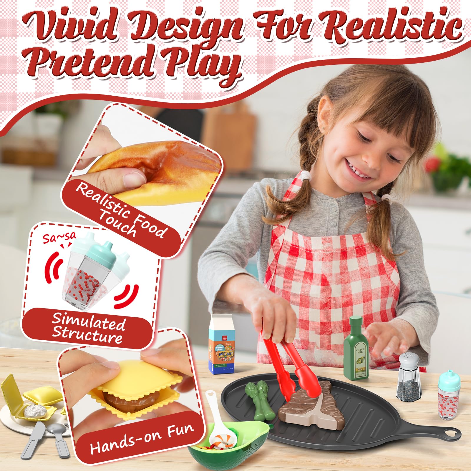 Foto 4 pulgar | Juego De Accesorios De Cocina Lehoo Castle Con Juegos De Comida De Plástico - Venta Internacional.