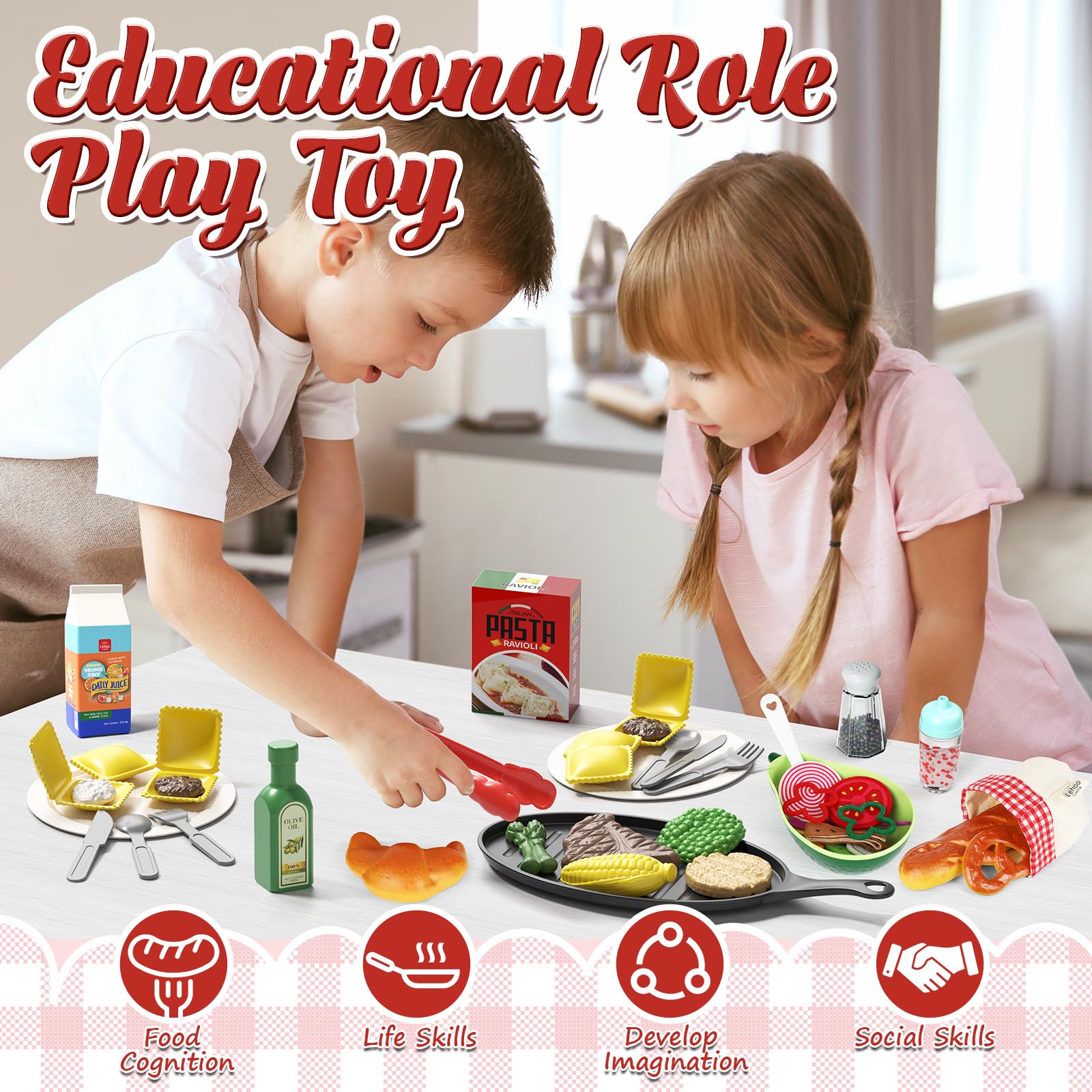Foto 6 pulgar | Juego De Accesorios De Cocina Lehoo Castle Con Juegos De Comida De Plástico - Venta Internacional.