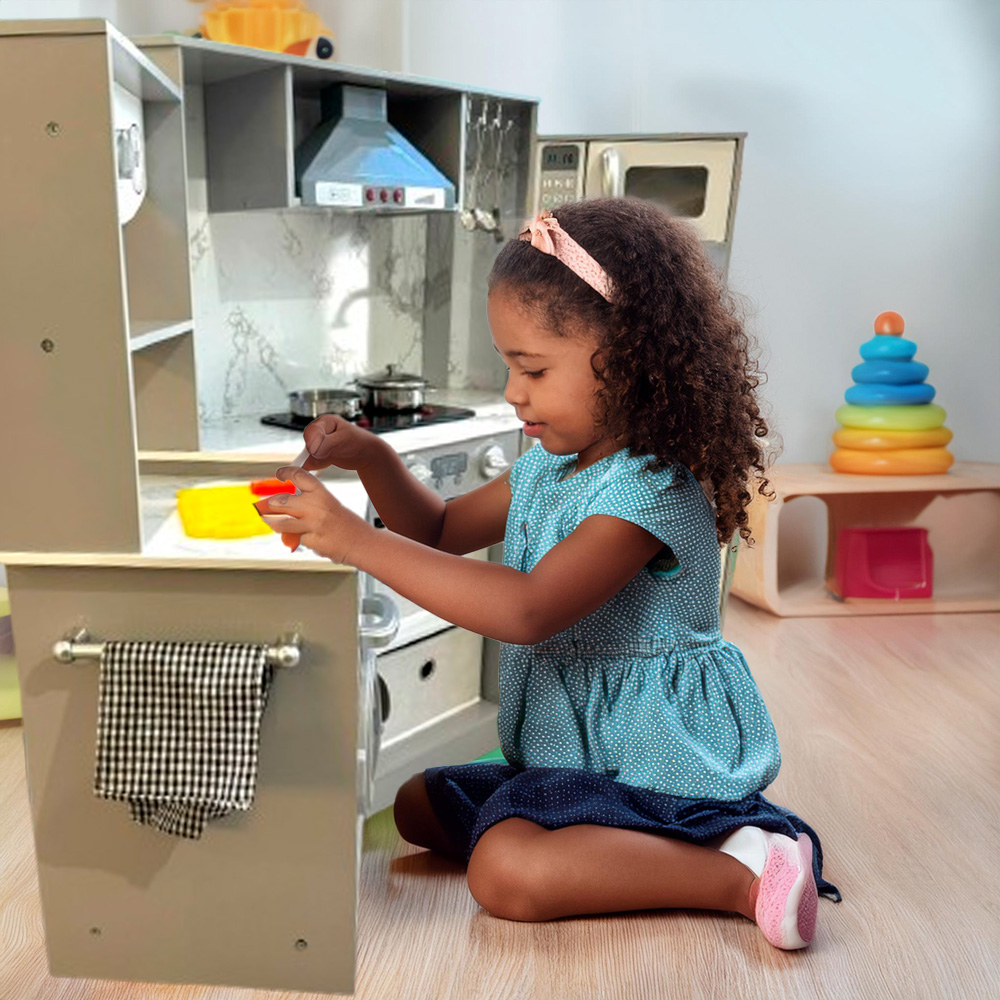 Foto 7 pulgar | Playset Cocina Moderna Infantil de Madera