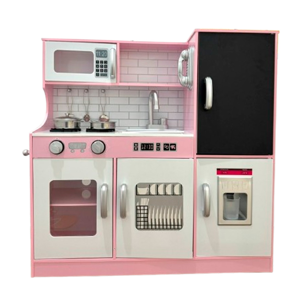 Cocina Moderna Infantil de Juguete de Madera Rosa