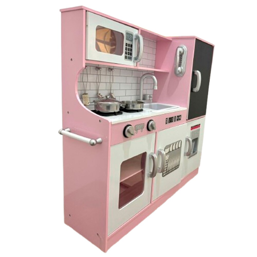 Cocina Moderna Infantil de Juguete de Madera Rosa Coppel