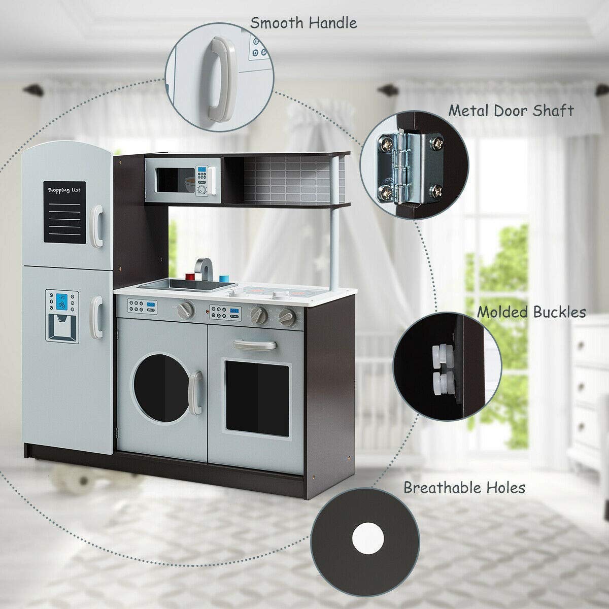 Foto 5 pulgar | Set De Juego De Cocina Costzon Kids De Madera Con Sonido Realista 3+ - Venta Internacional.