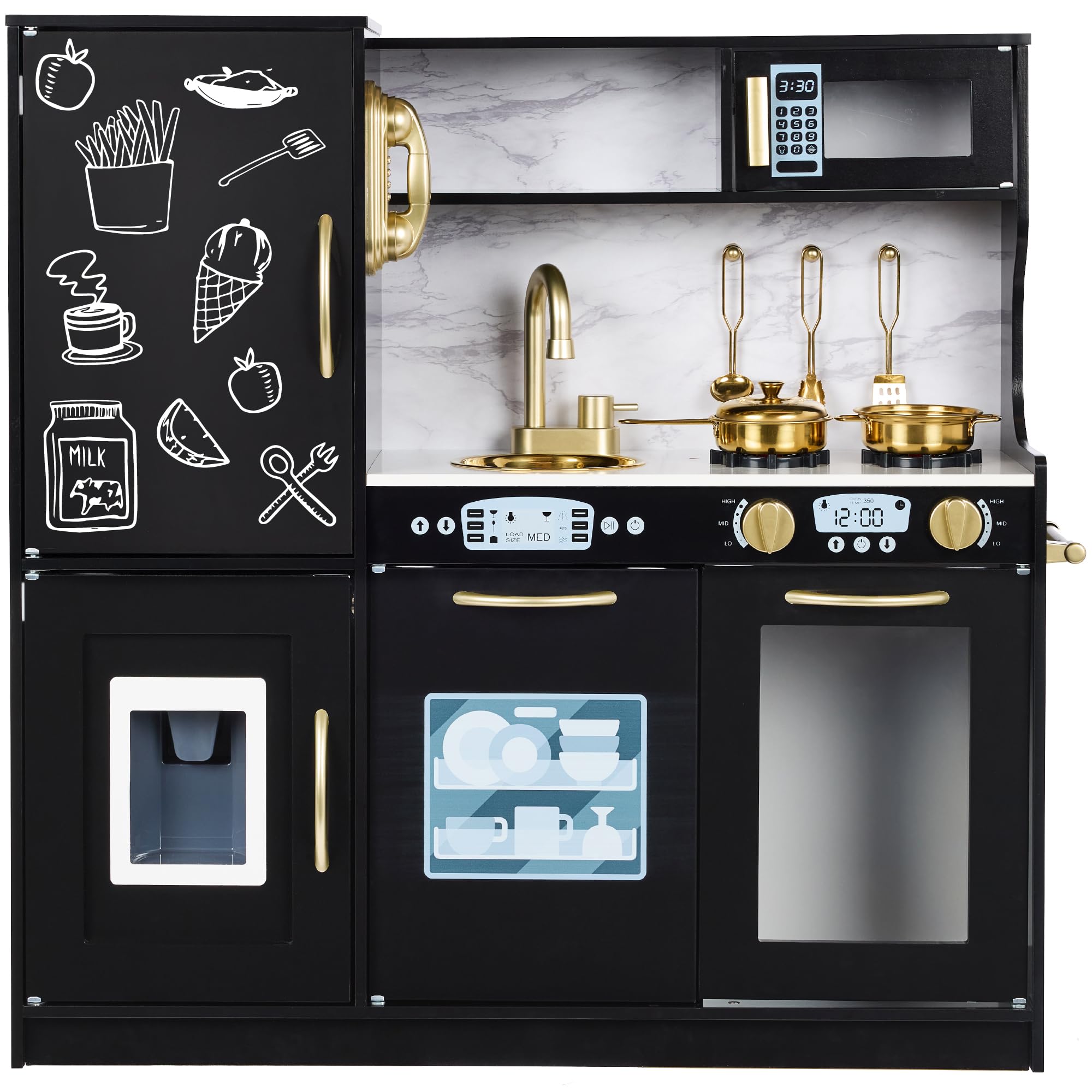 Foto 1 | Juego De Simulación De Madera Con Accesorios De Toy Kitchen Best Choice Products - Venta Internacional.