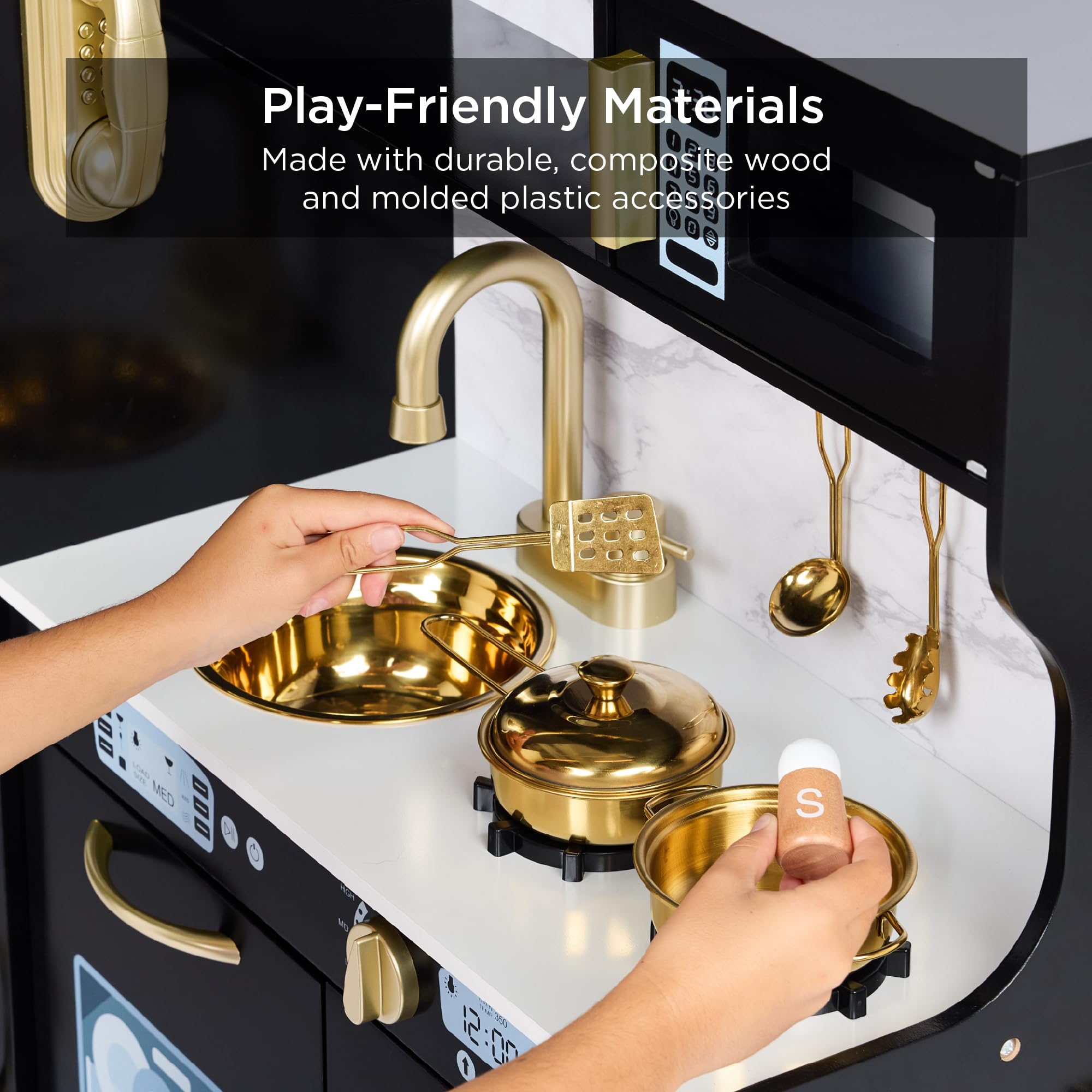 Foto 3 | Juego De Simulación De Madera Con Accesorios De Toy Kitchen Best Choice Products - Venta Internacional.
