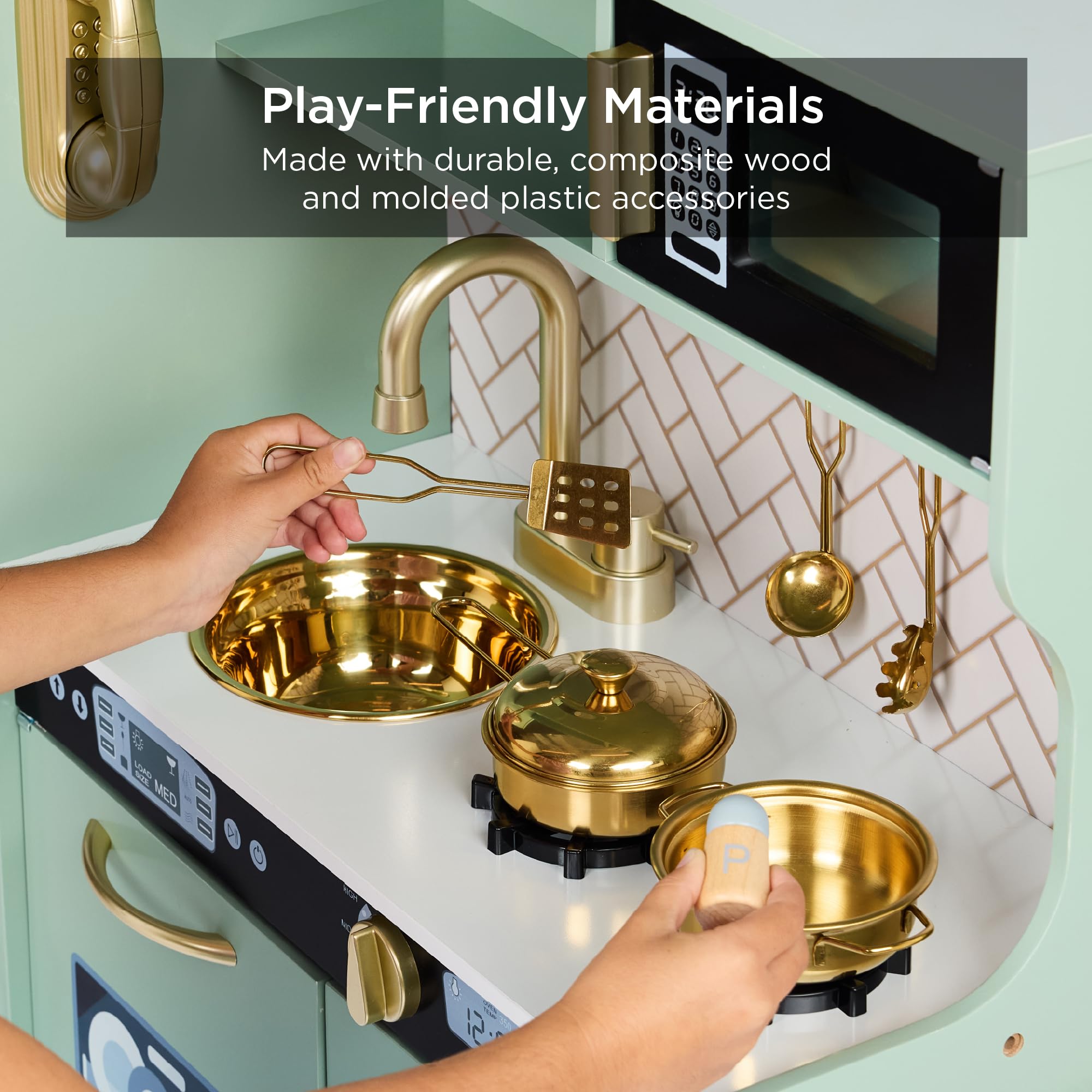 Foto 4 pulgar | Juego De Simulación De Madera Toy Kitchen Best Choice Products Con Accesorios - Venta Internacional.