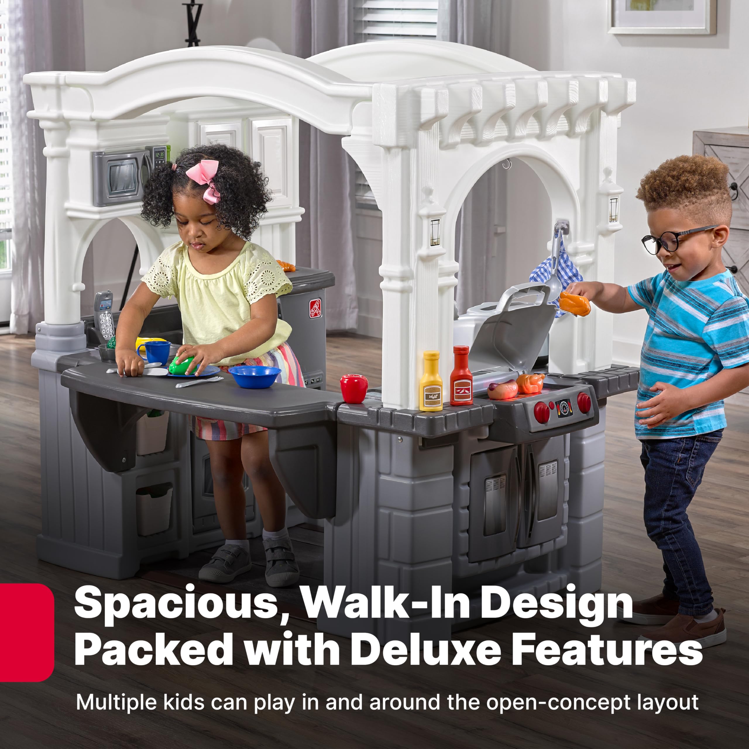 Foto 3 pulgar | Playset Step2 Grand Walk-in Kitchen & Grill Con Juego De 103 Piezas - Venta Internacional.