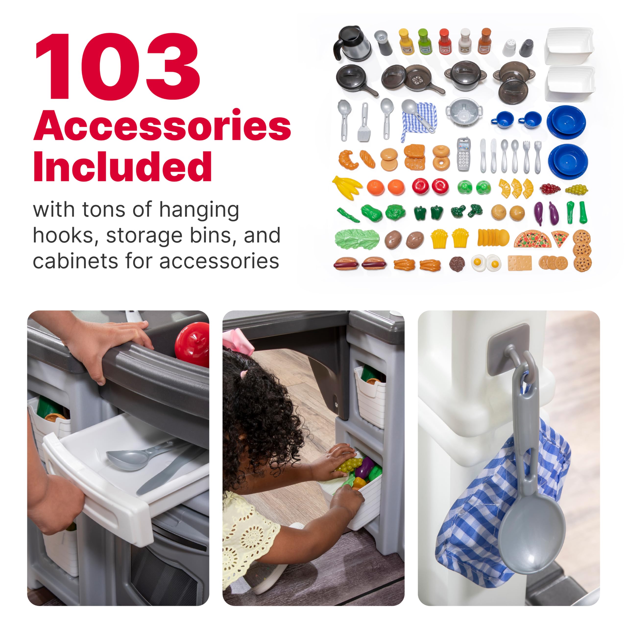 Foto 5 pulgar | Playset Step2 Grand Walk-in Kitchen & Grill Con Juego De 103 Piezas - Venta Internacional.
