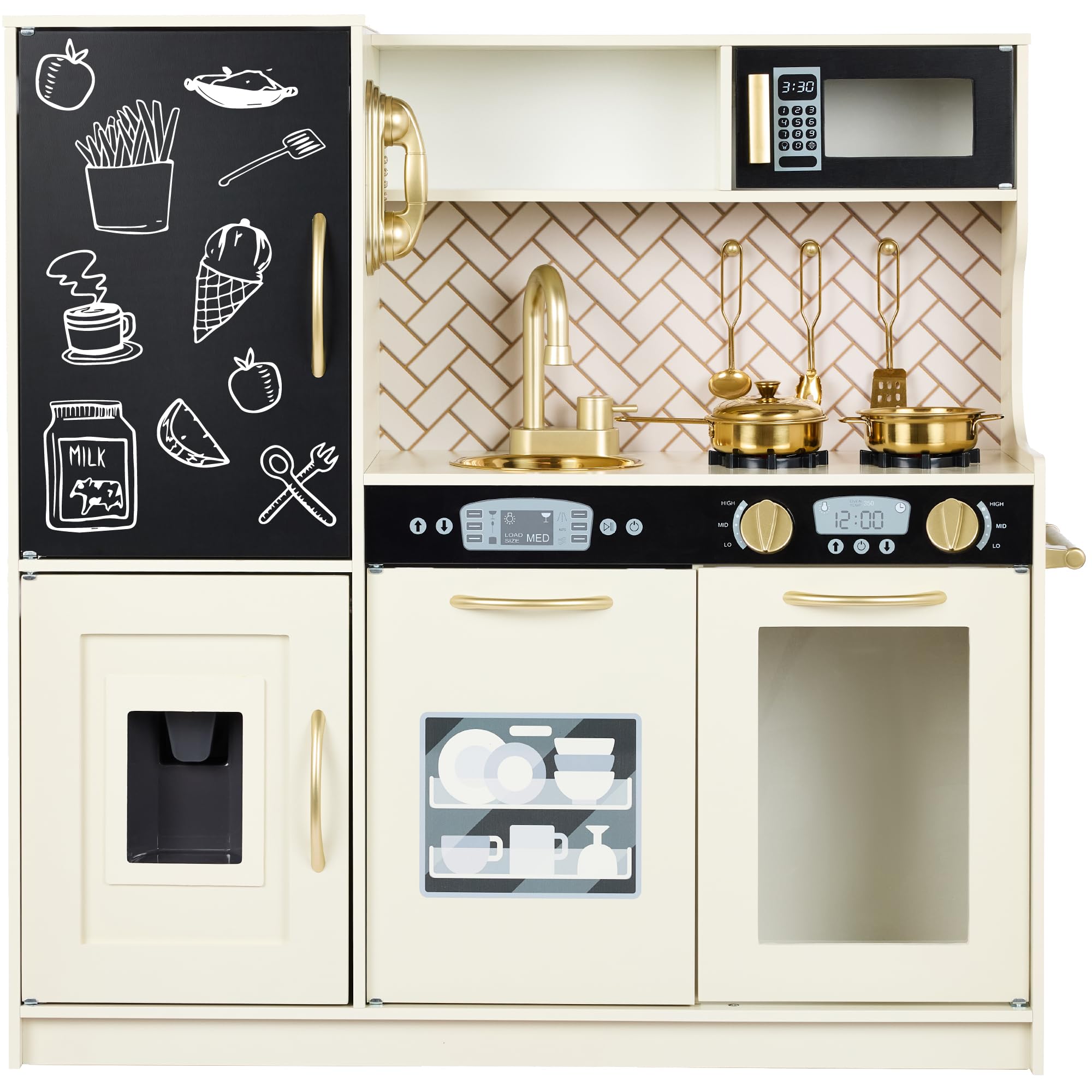 Foto 2 pulgar | Toy Kitchen Best Choice Products Pretend Play, Color Crema - Venta Internacional.
